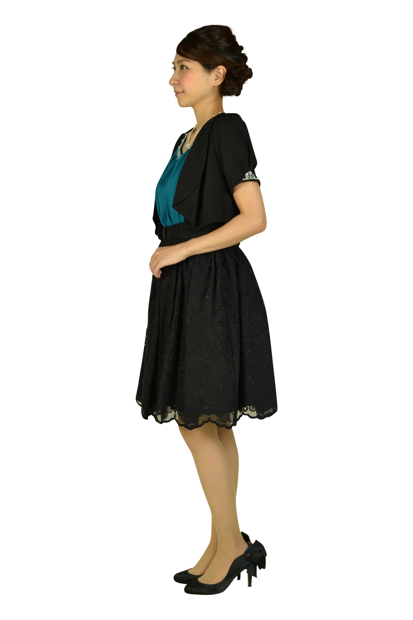 グリーン&times;ブラックドレスセット