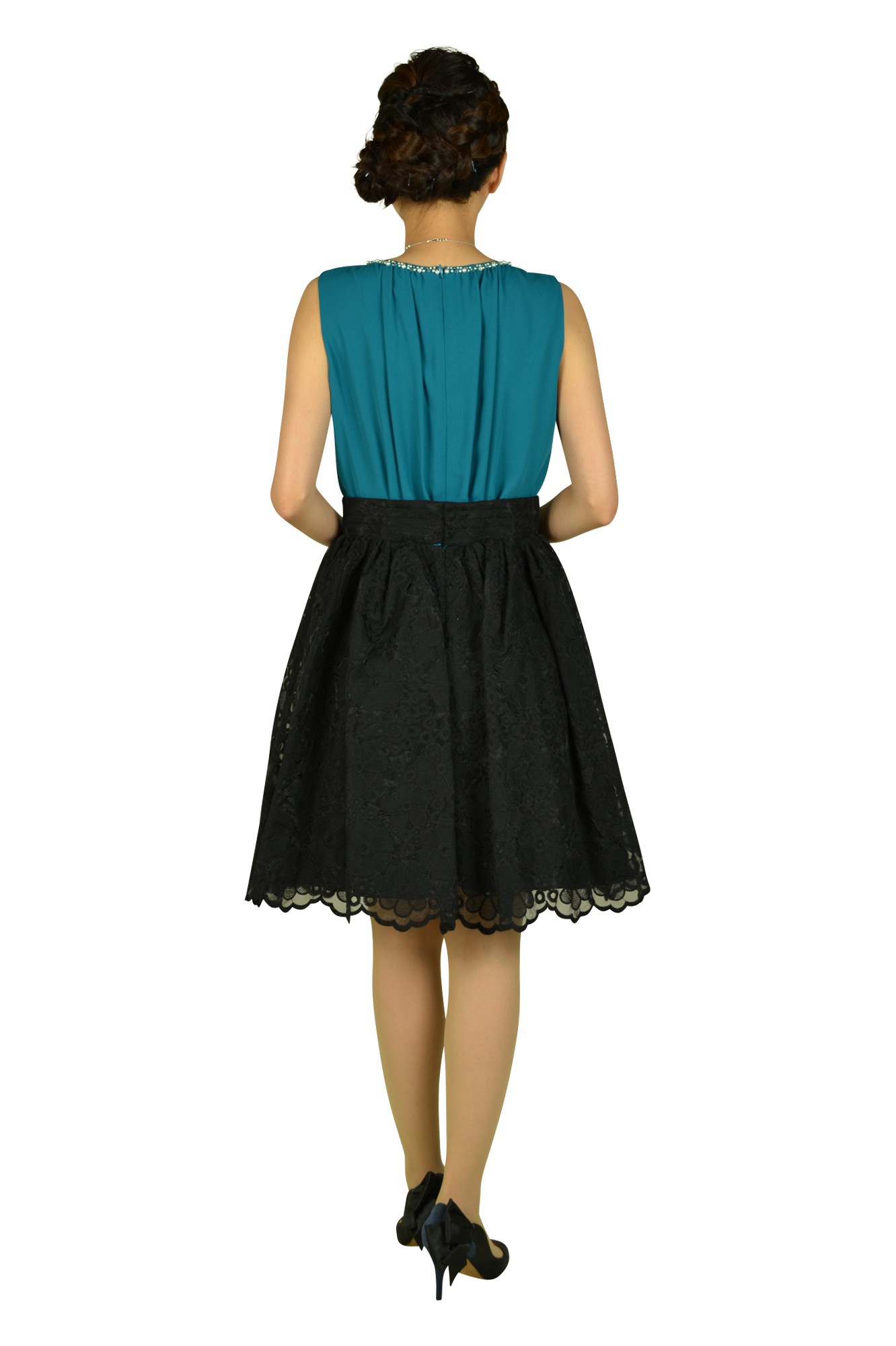 グリーン&times;ブラックドレスセット