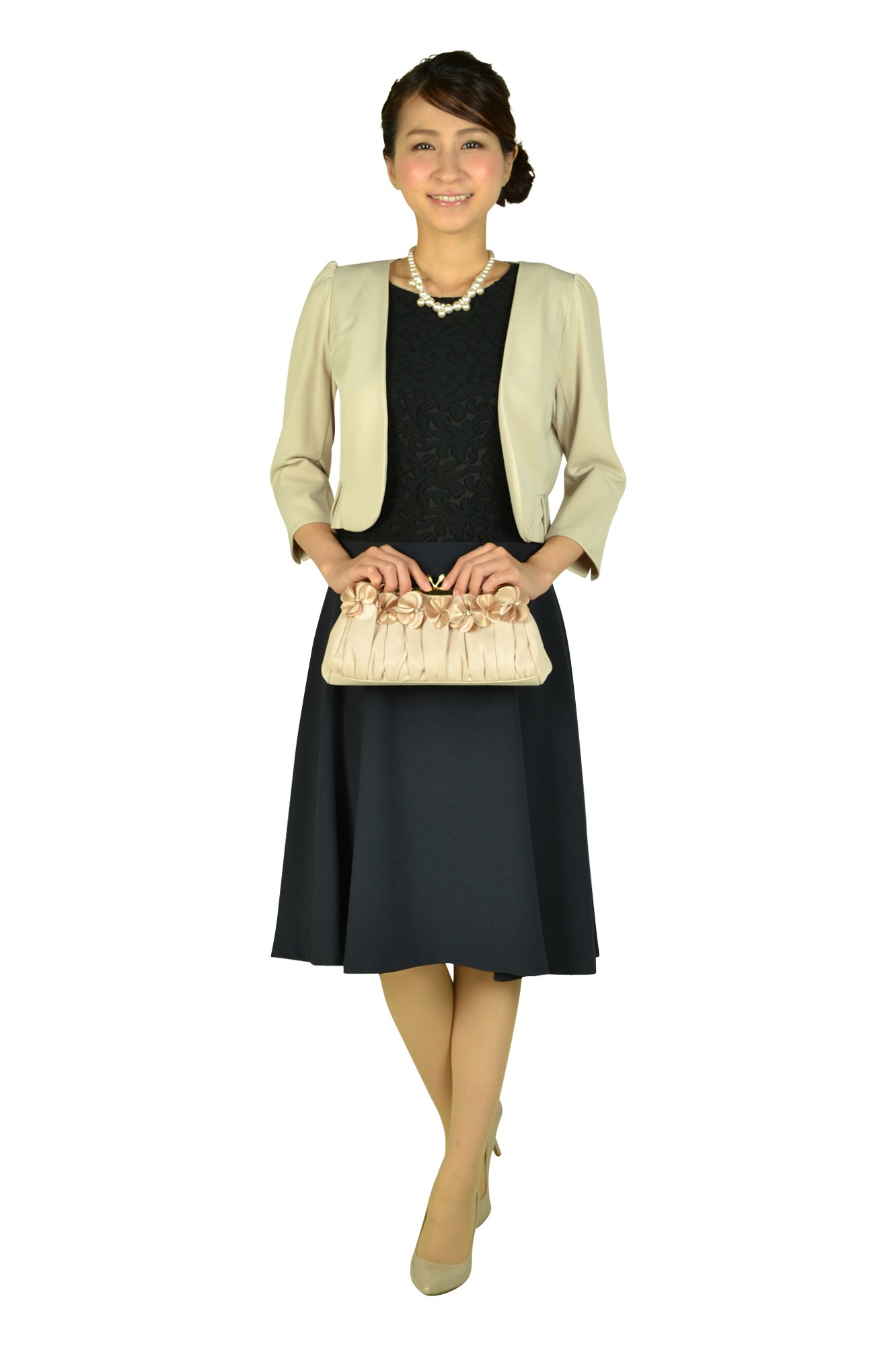 ブラックレース&times;ネイビードレスセット