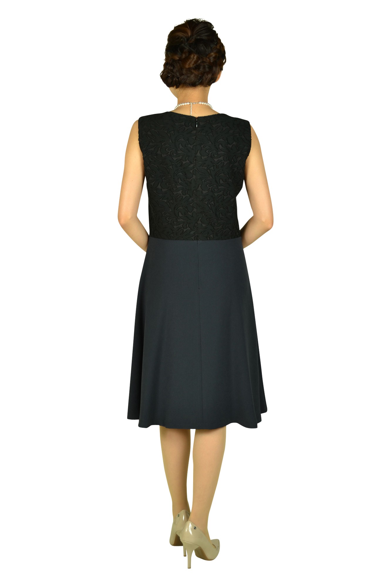 ブラックレース&times;ネイビードレスセット