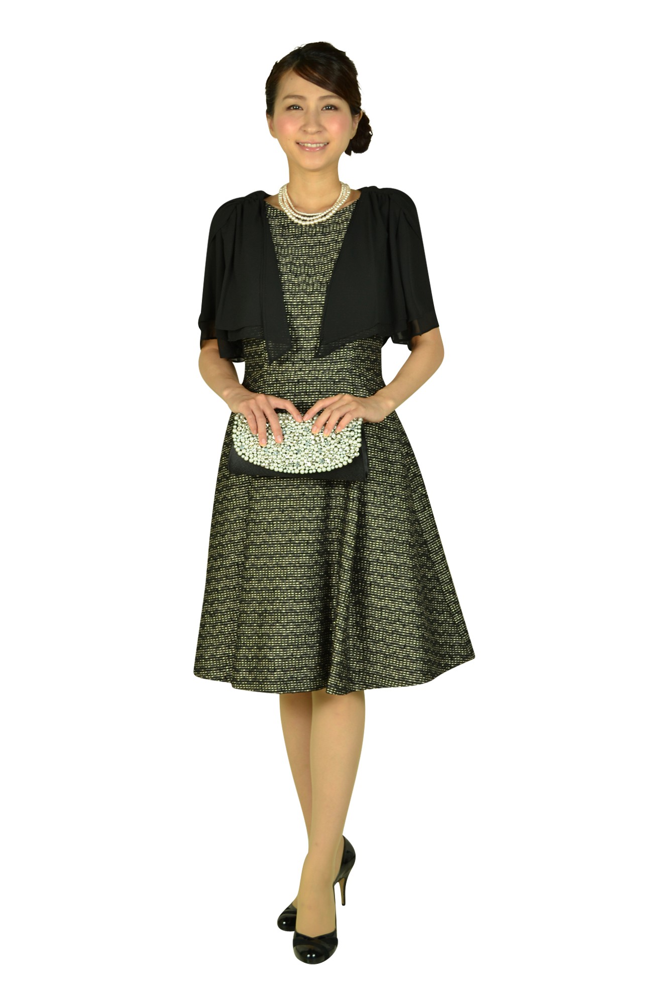 パールビジュブラックバッグ