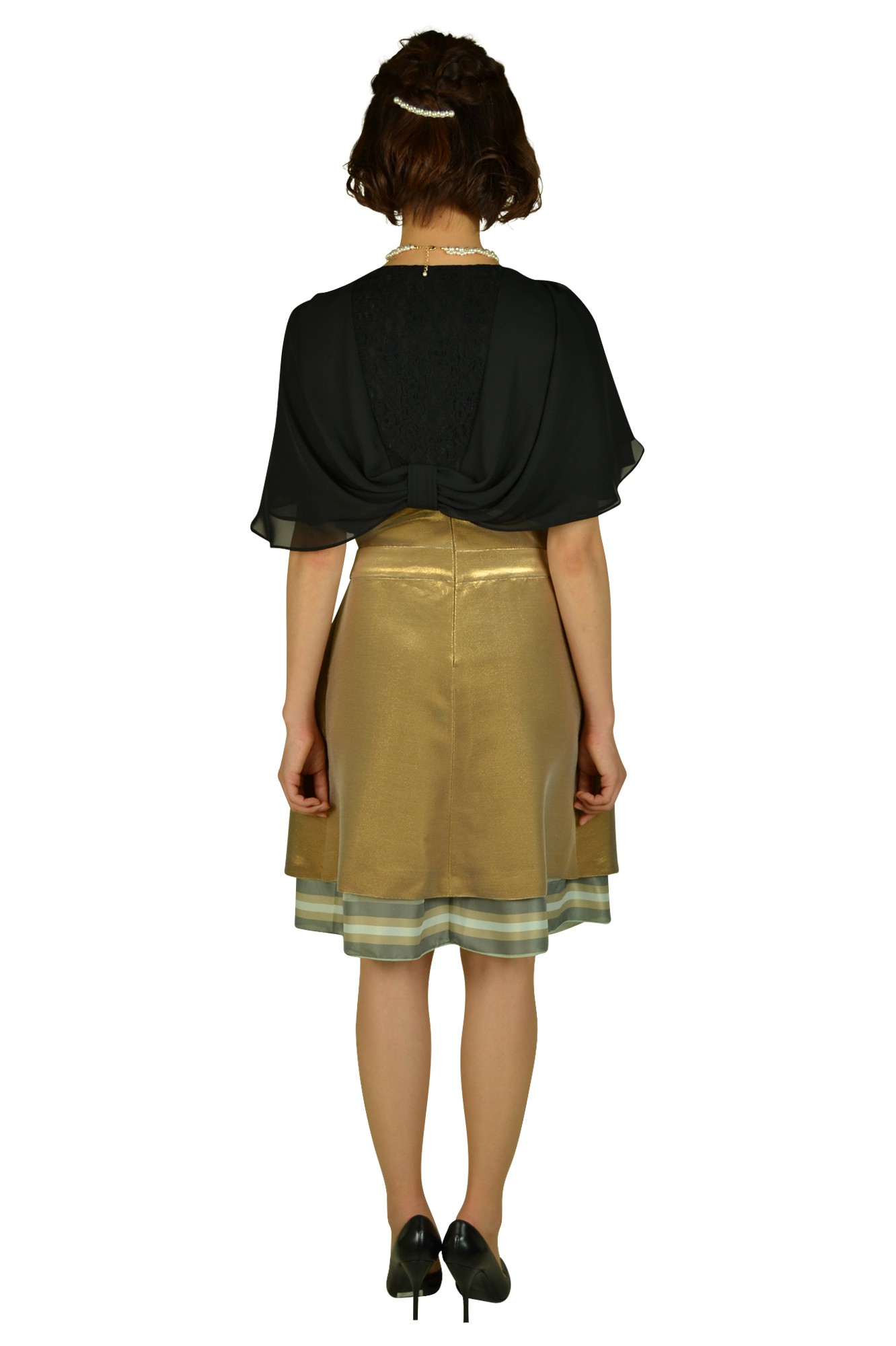 ゴールド&times;ボーダードレスセット