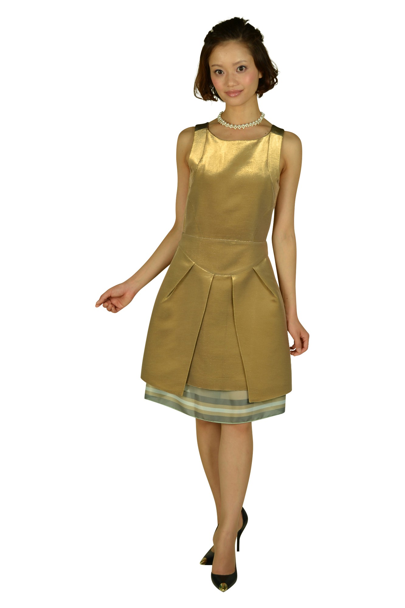 ゴールド&times;ボーダードレスセット