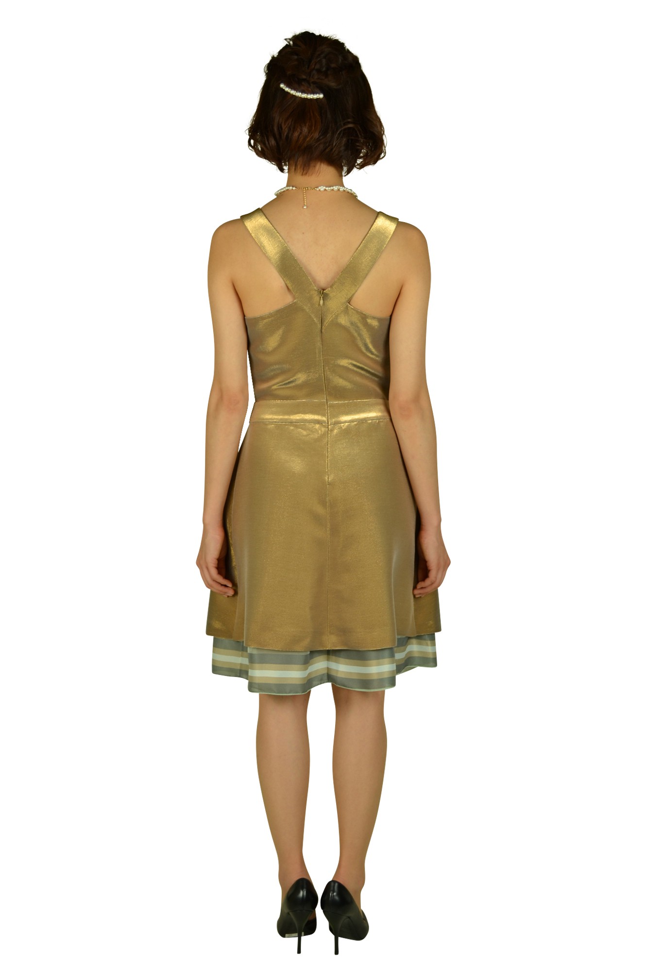 ゴールド&times;ボーダードレスセット