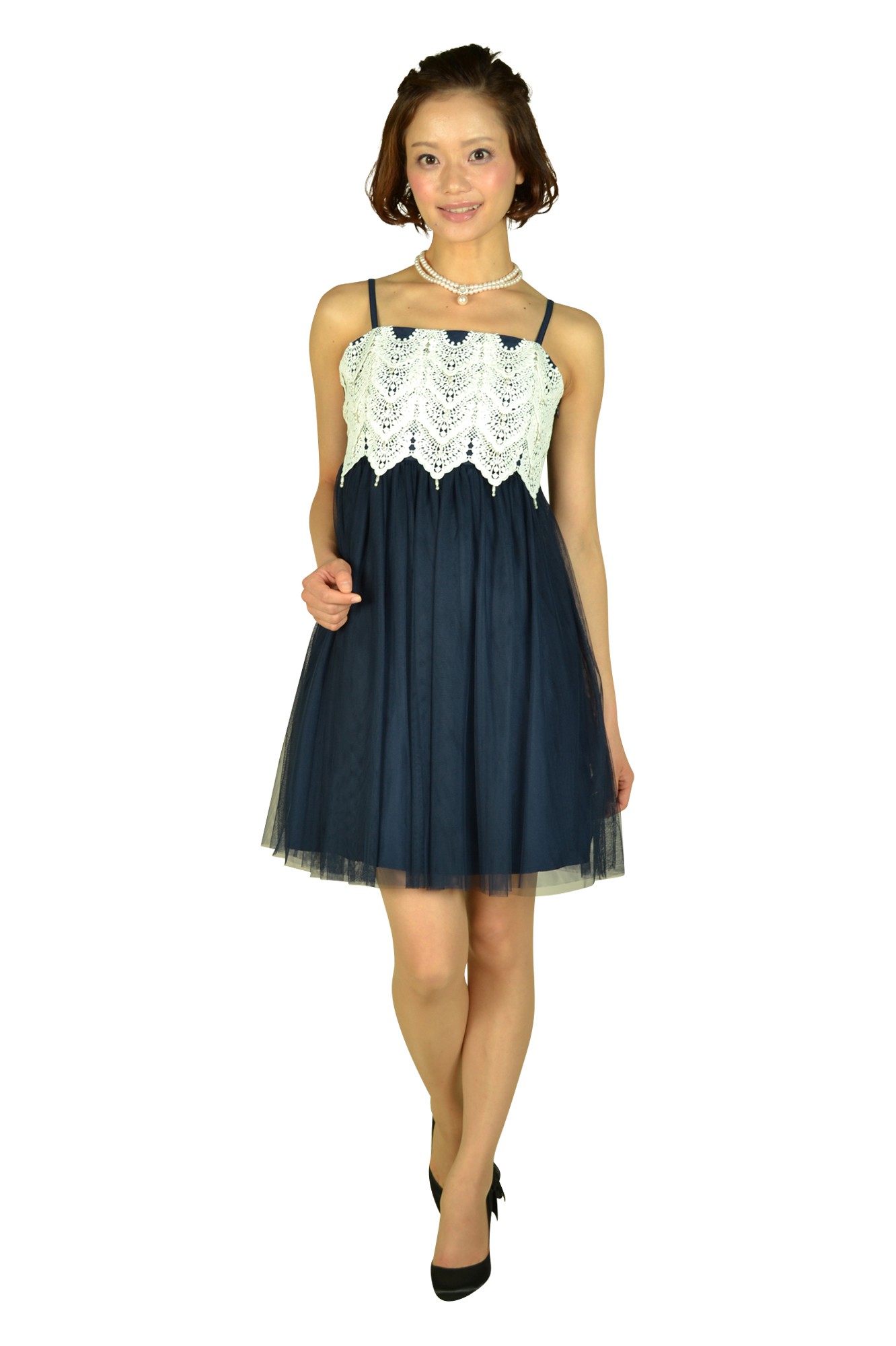 ネイビーチュールドレスセット