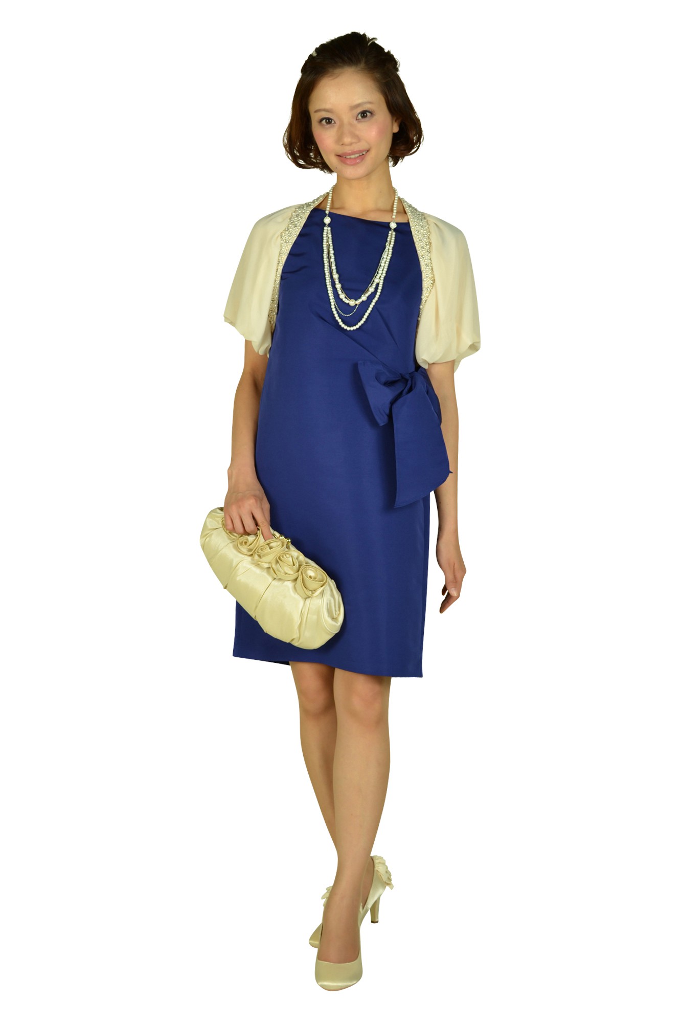 フラワーコサージュシャンパンバッグ