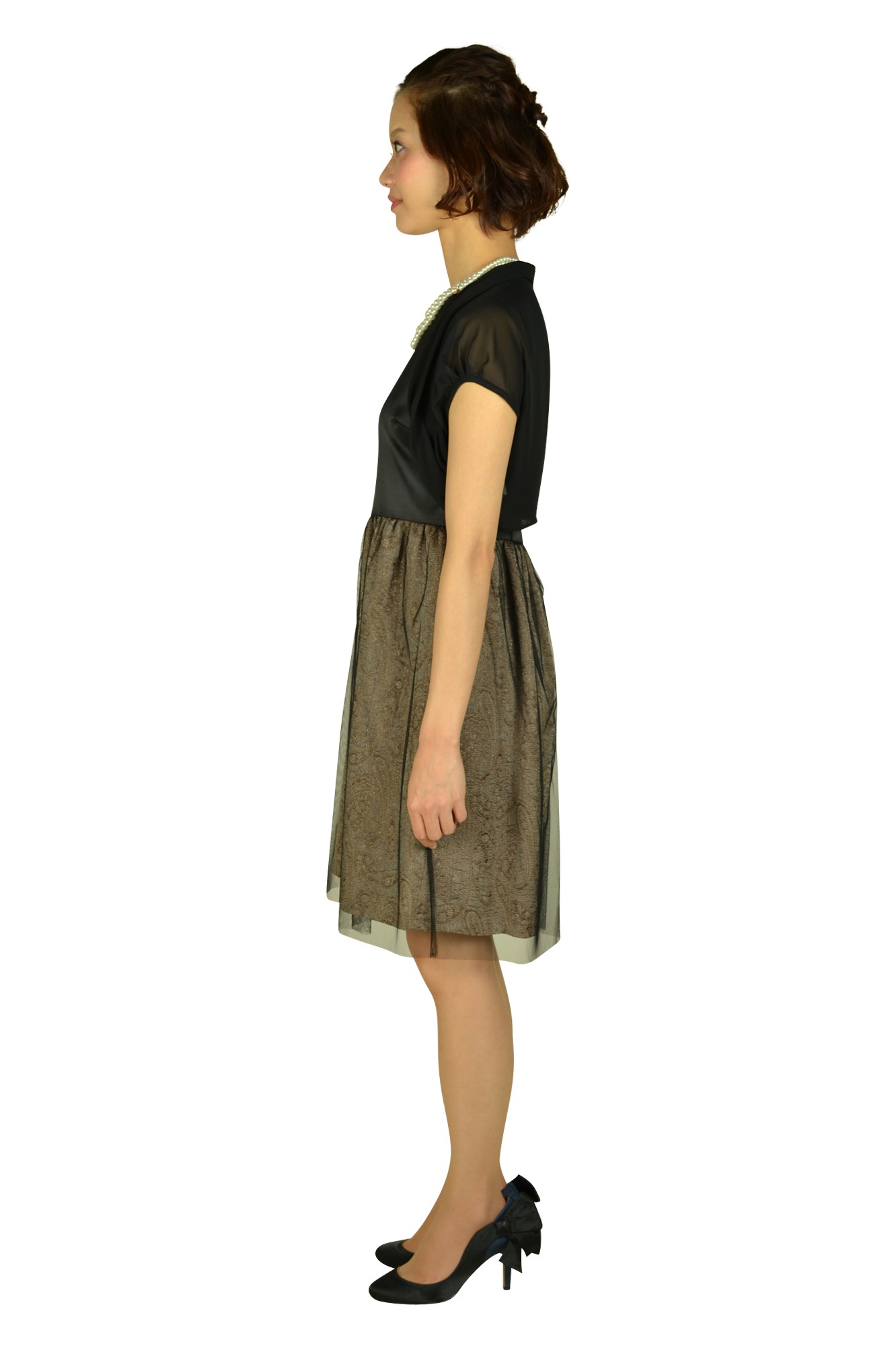 ブラック&times;モカドレスセット