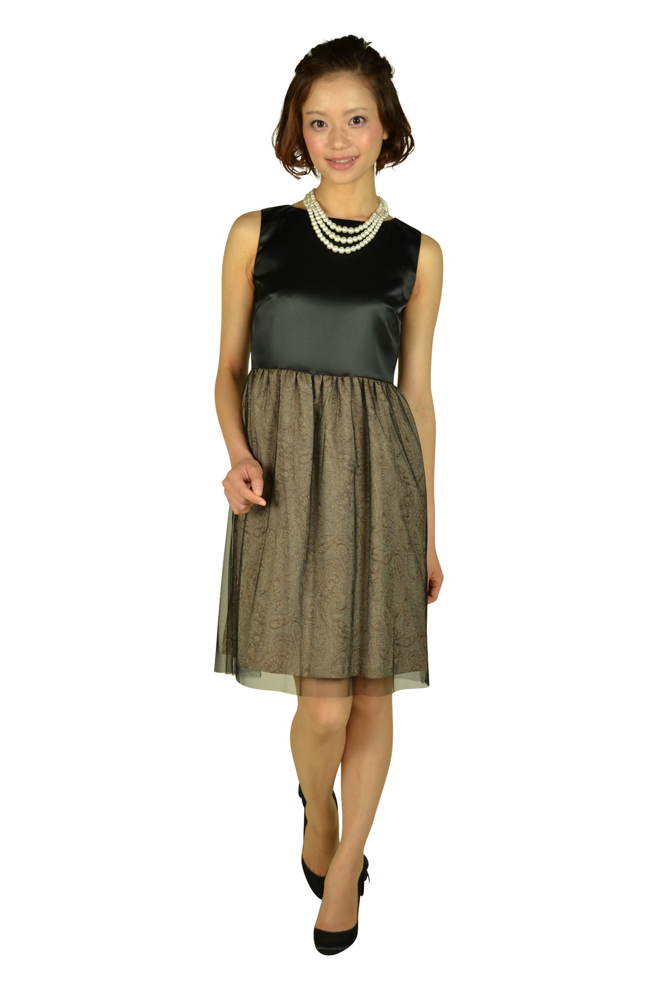 ブラック&times;モカドレスセット