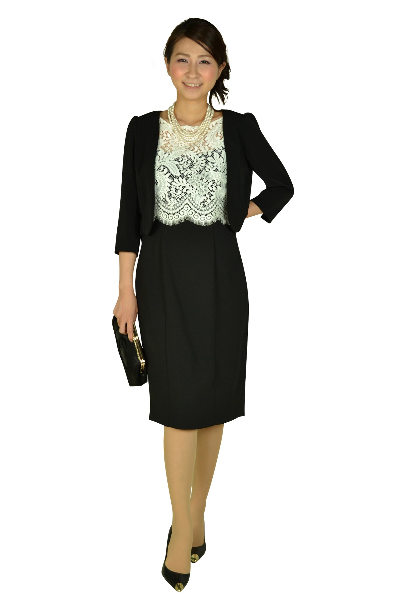 ローズタックブラックバッグ