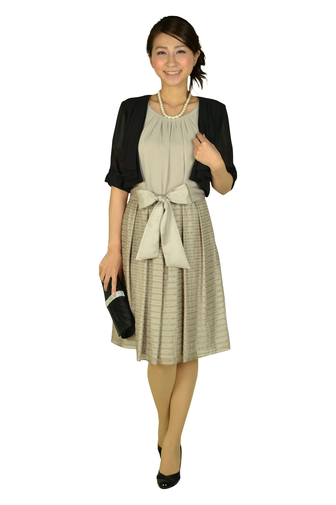 センタークリスタルブラックバッグ