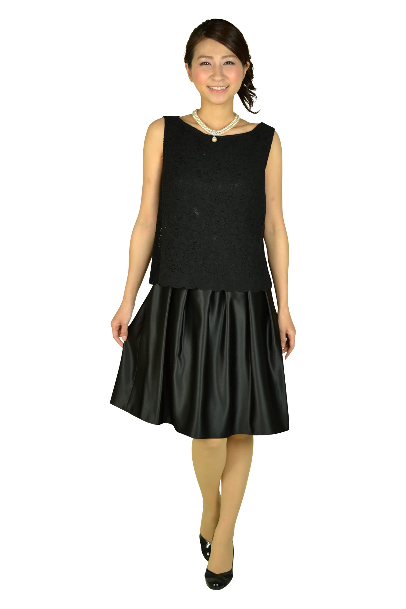 マットヘビ-ブラックサテンドレスセット