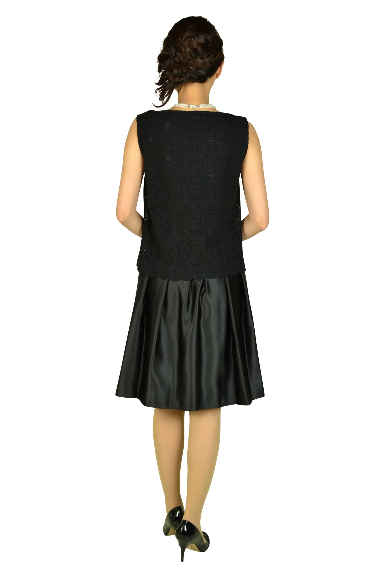 マットヘビ-ブラックサテンドレスセット