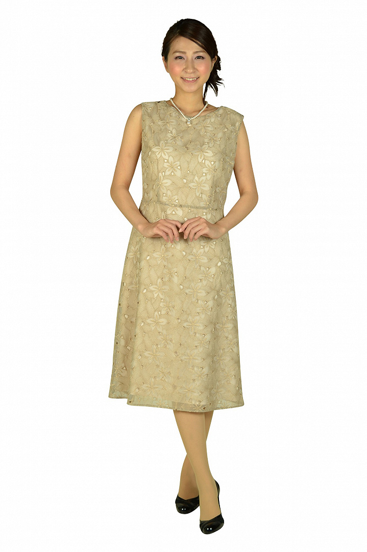 シャンパンミディドレスセット