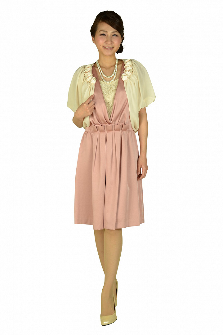 Lautreamont カシュクールピンクドレスセット M L をレンタル 結婚式パーティーのドレスレンタルはおしゃれコンシャス Lautreamont カシュクールピンクドレスセット M L をレンタル 結婚式パーティーのドレスレンタルはおしゃれコンシャス