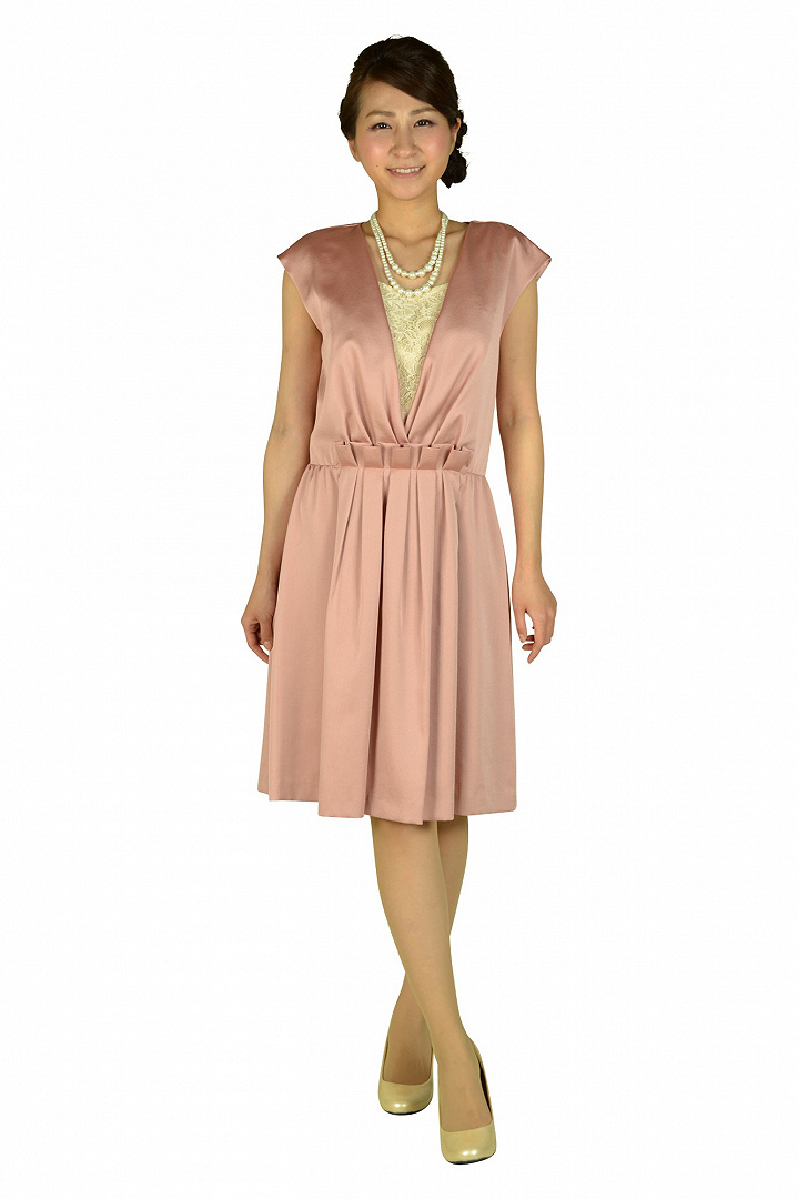 カシュクールピンクドレスセット