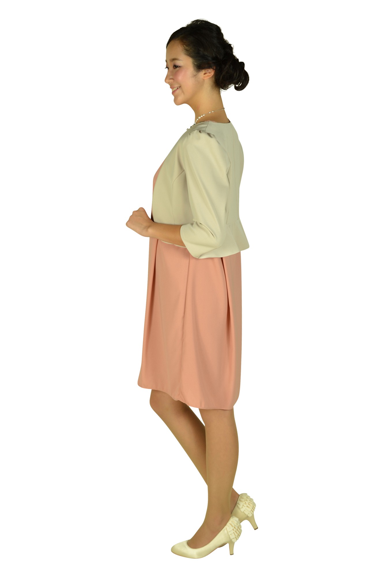 スモーキーピンクビジュドレスセット