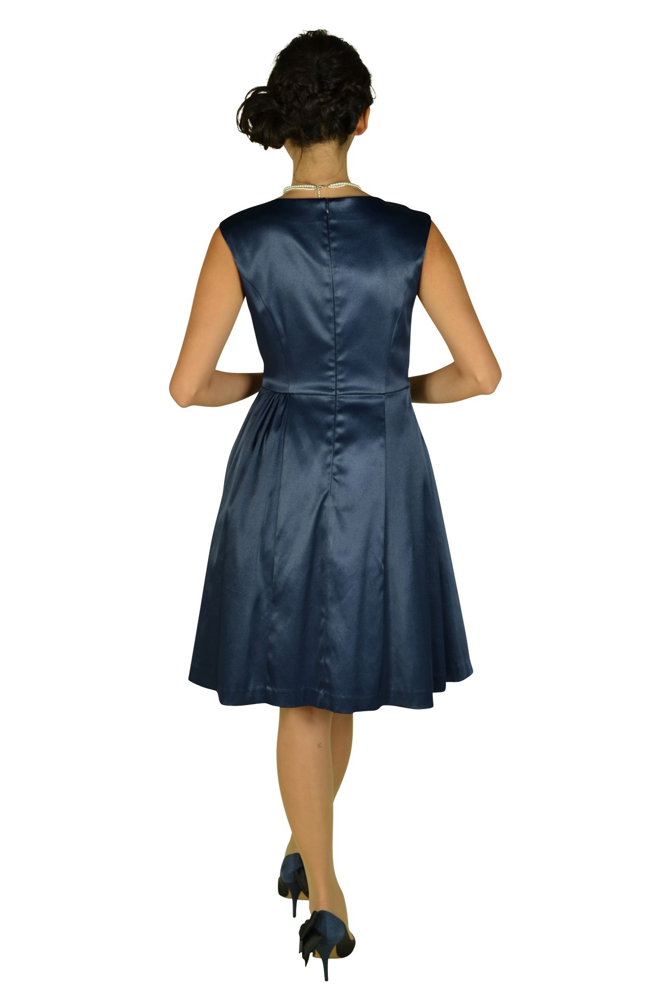 ラメ素材ネイビービジュドレスセット