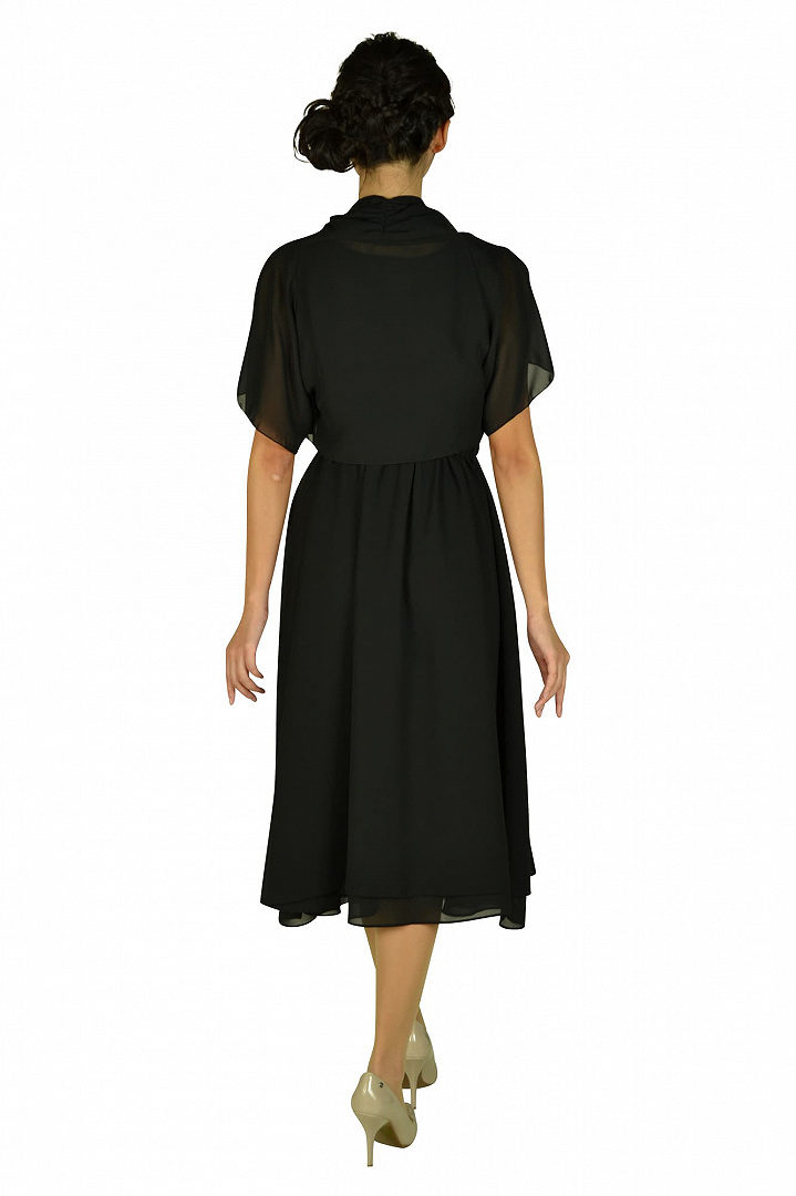 縦バイカラーベージュドレスセット