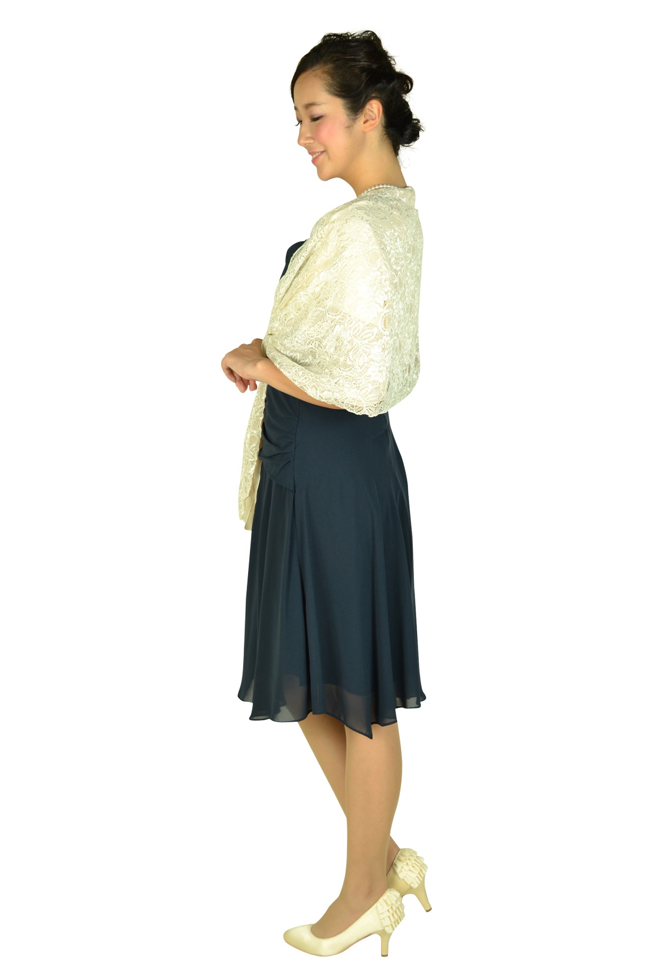 アシンメトリーネイビードレスセット