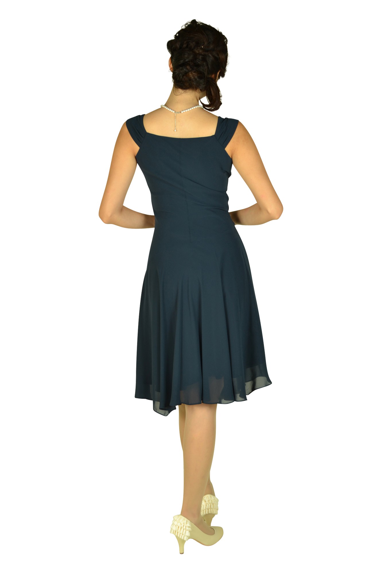 アシンメトリーネイビードレスセット