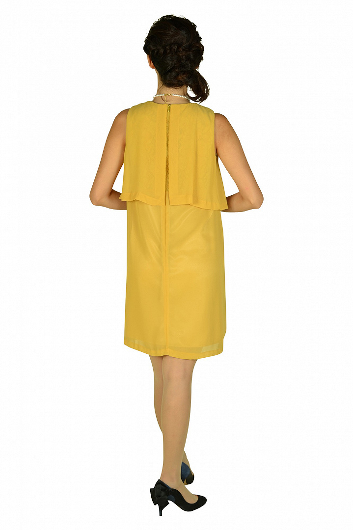 ノースリーブイエローカラードレスセット