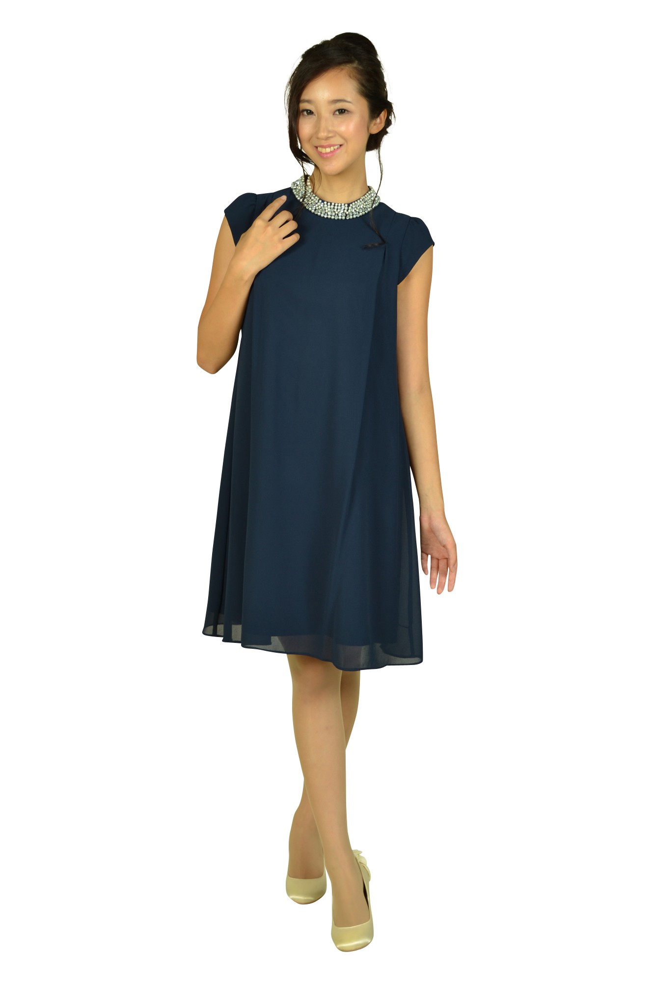 ネックビジュネイビードレスセット