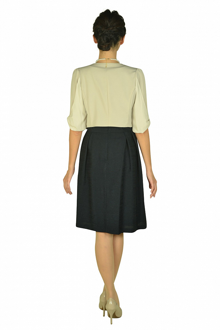 ループツイードネイビードレスセット