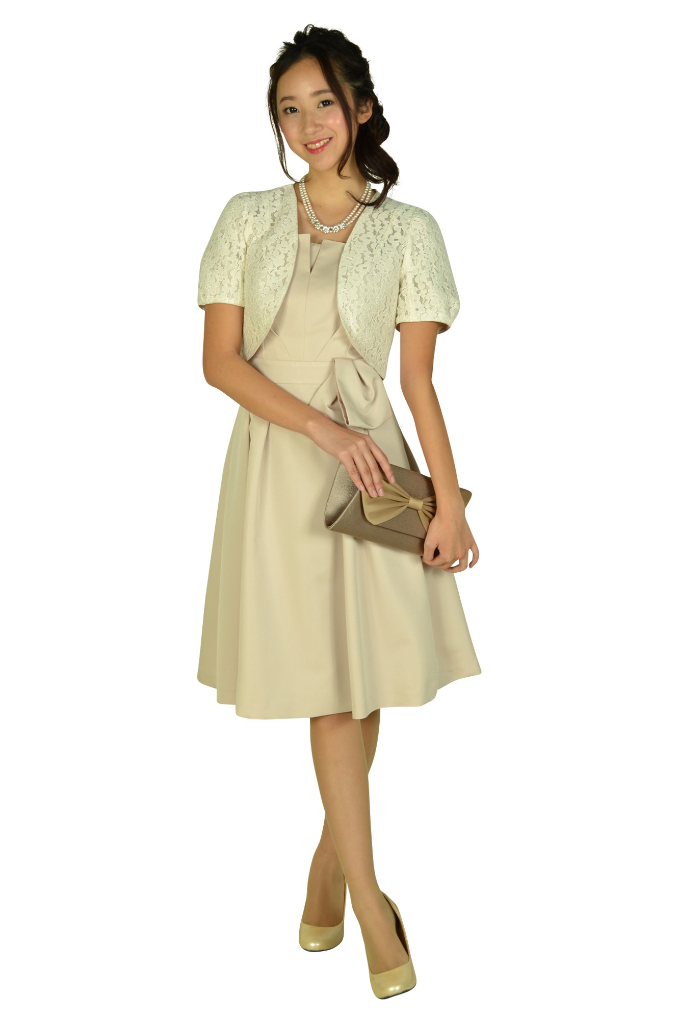 ビッグリボンモカクラッチ