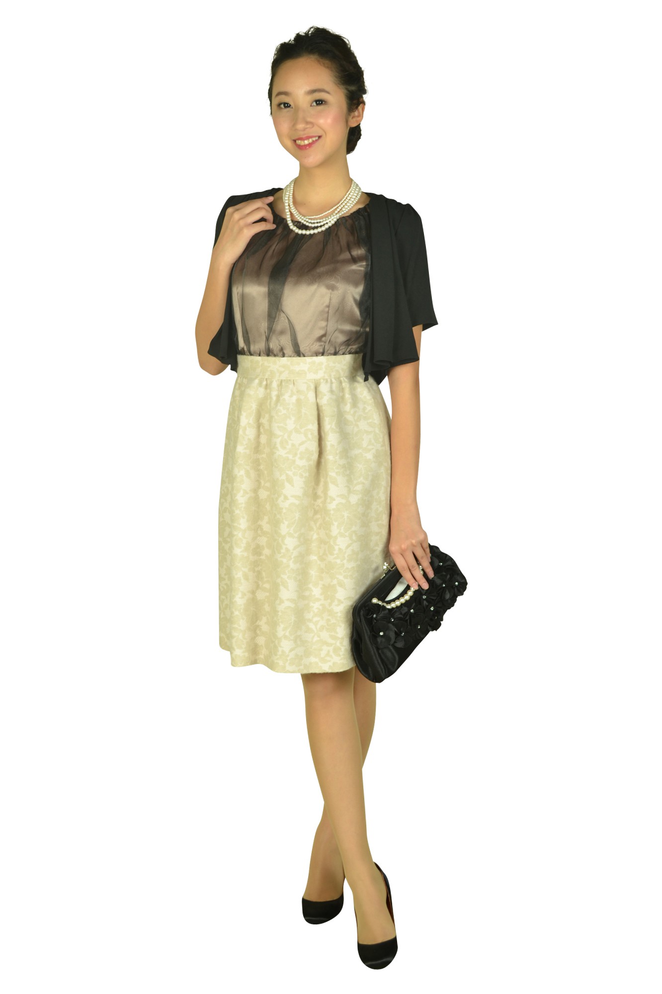 フラワースカートバイカラードレスセット