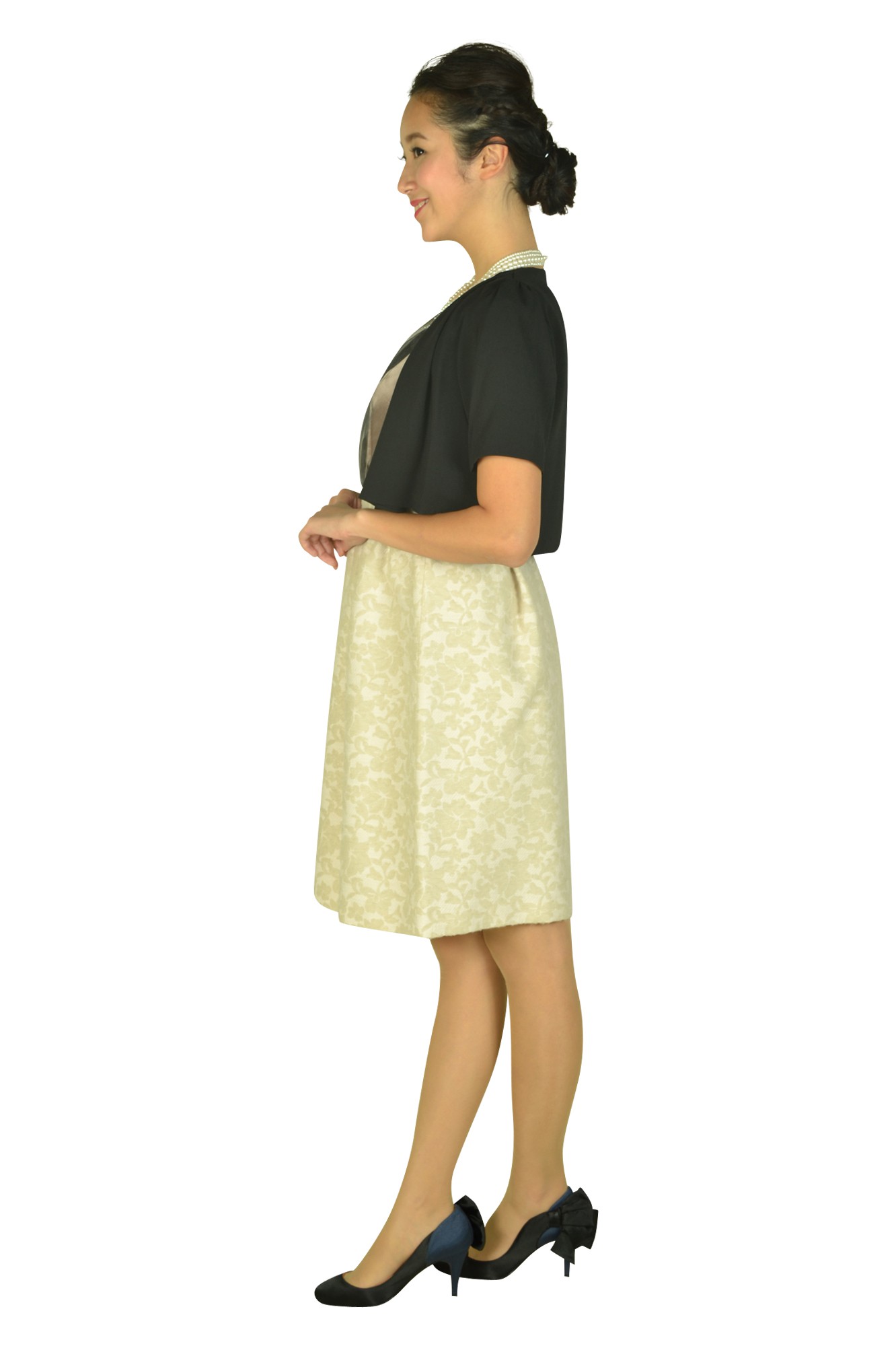 フラワースカートバイカラードレスセット