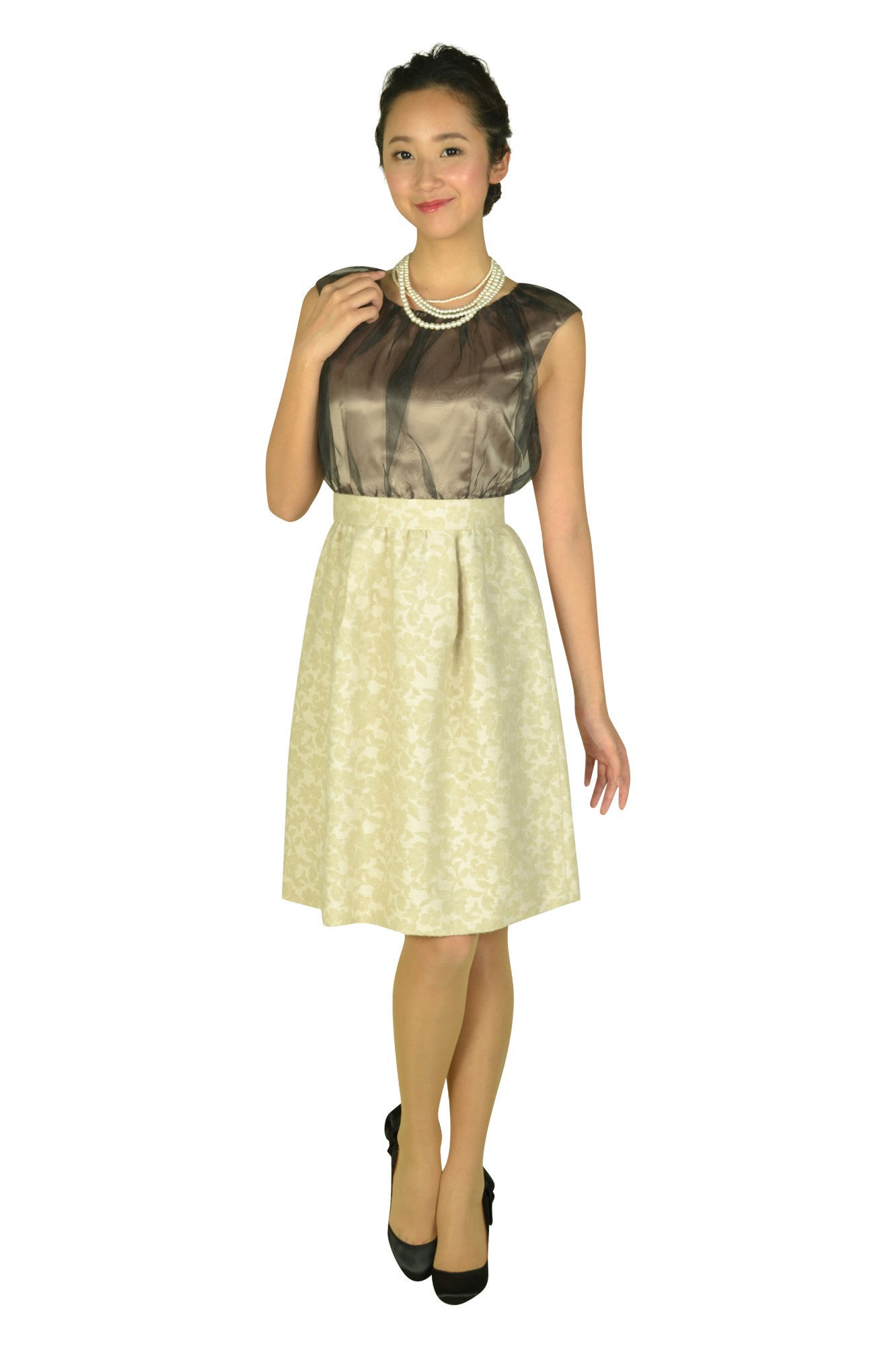 フラワースカートバイカラードレスセット