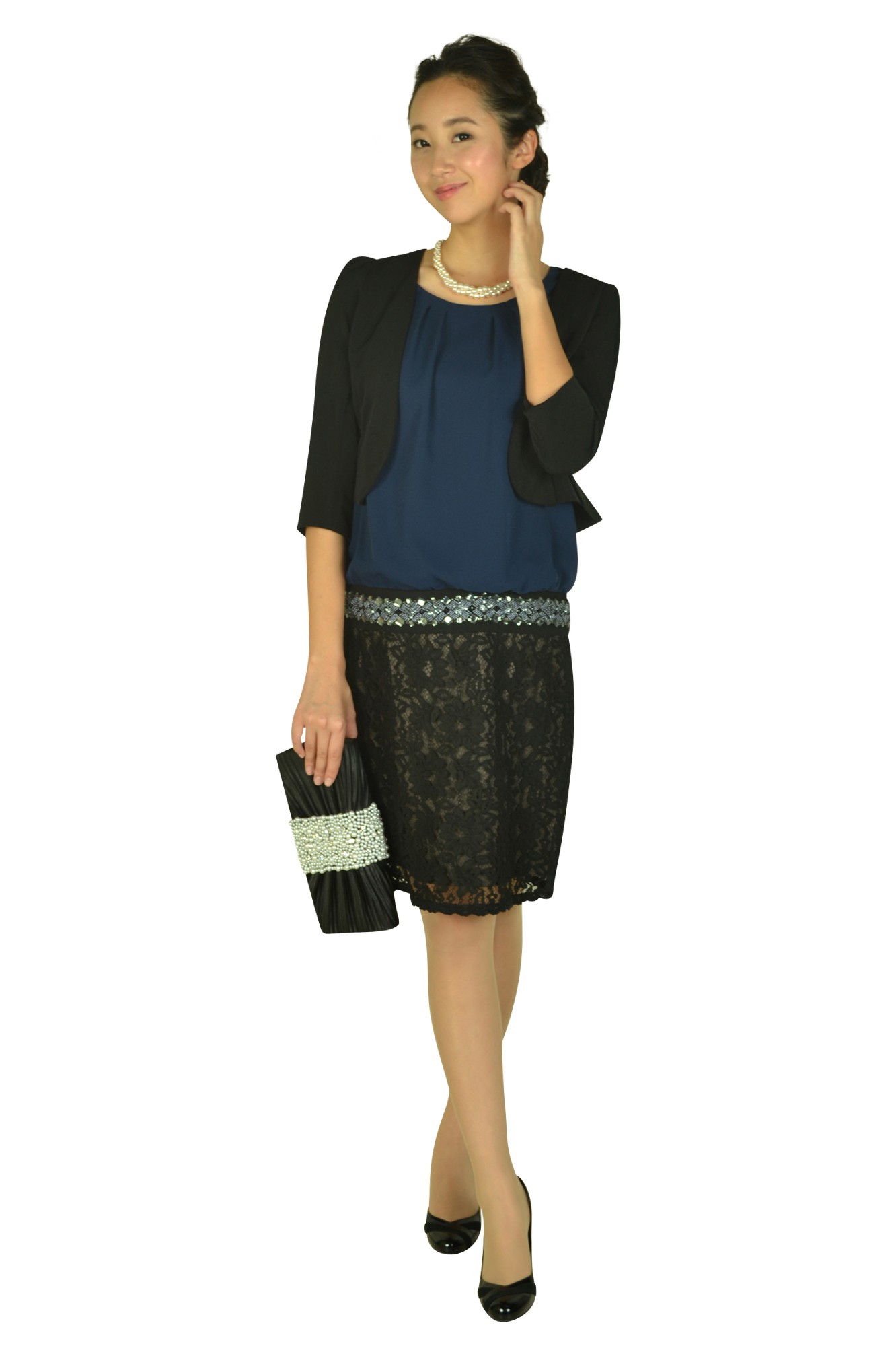 ウエストビジュネイビードレスセット