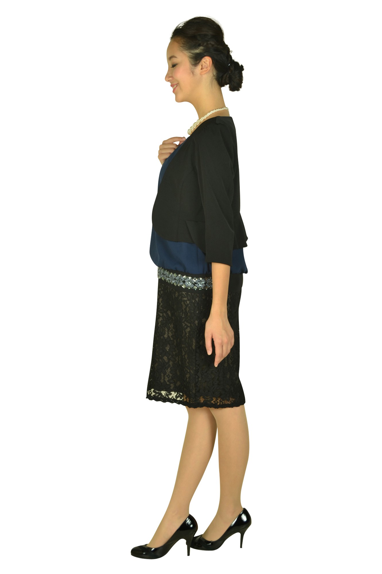 ウエストビジュネイビードレスセット