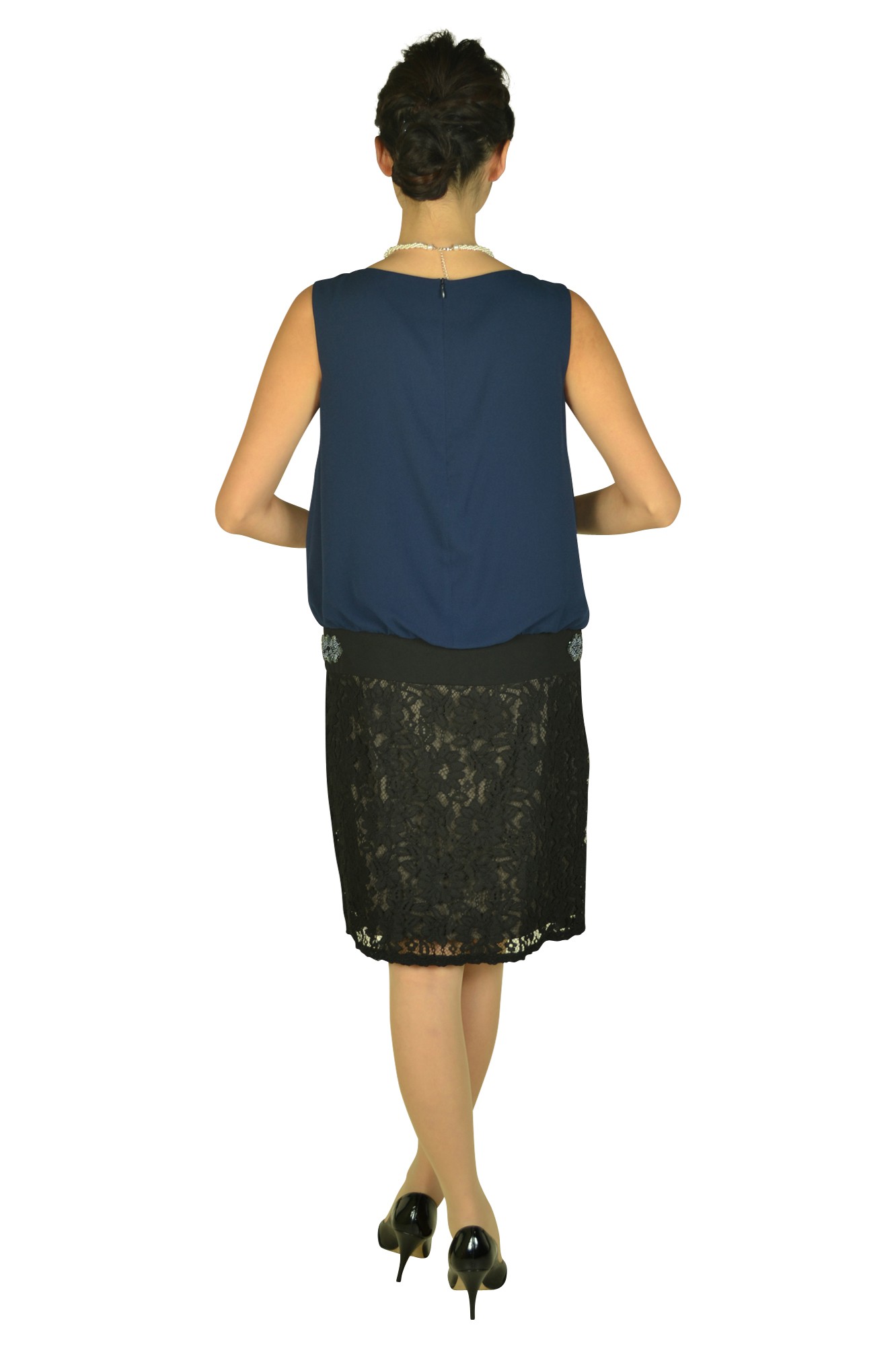 ウエストビジュネイビードレスセット