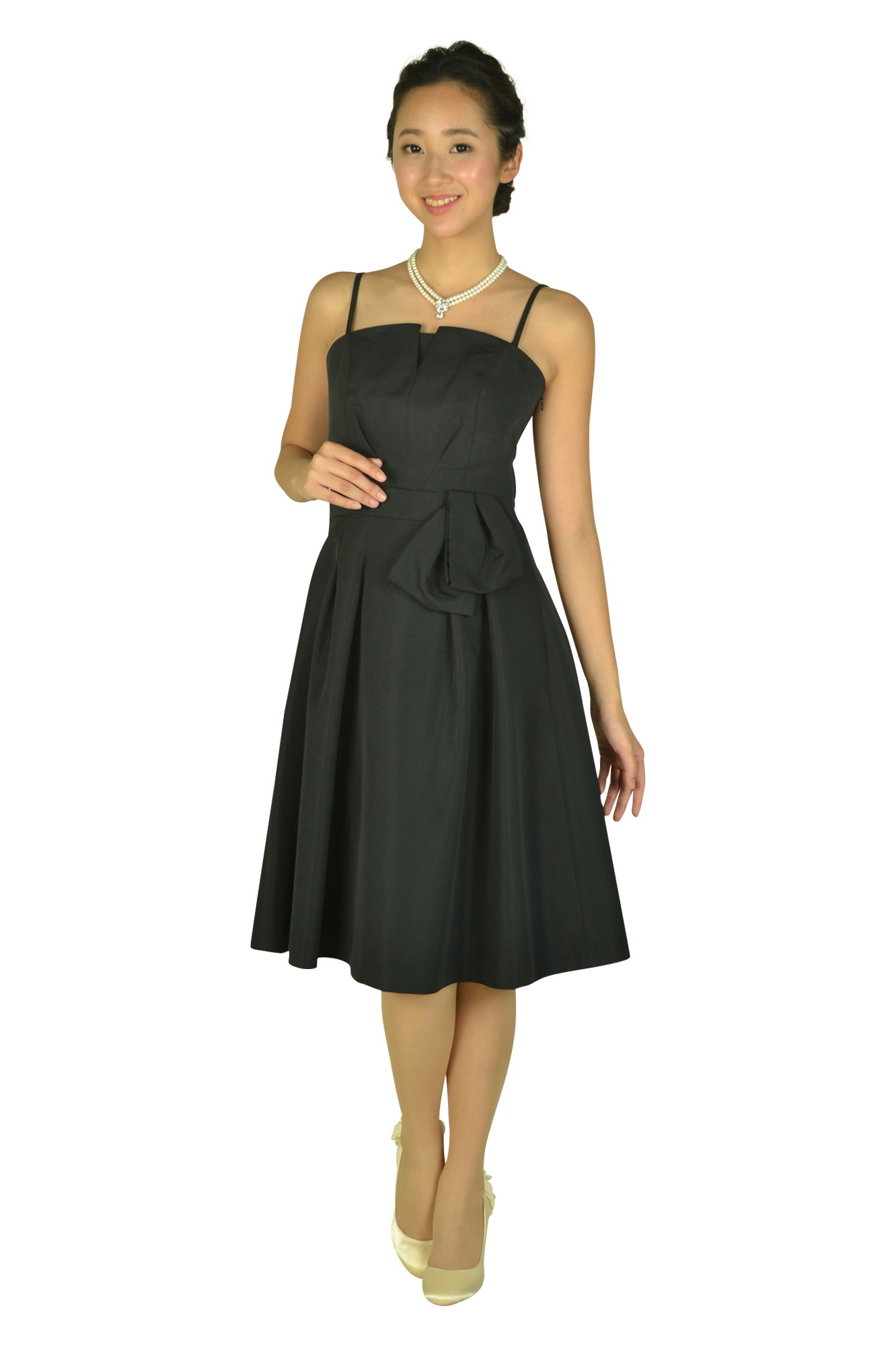 レースボレロ&タックブラックドレスセット