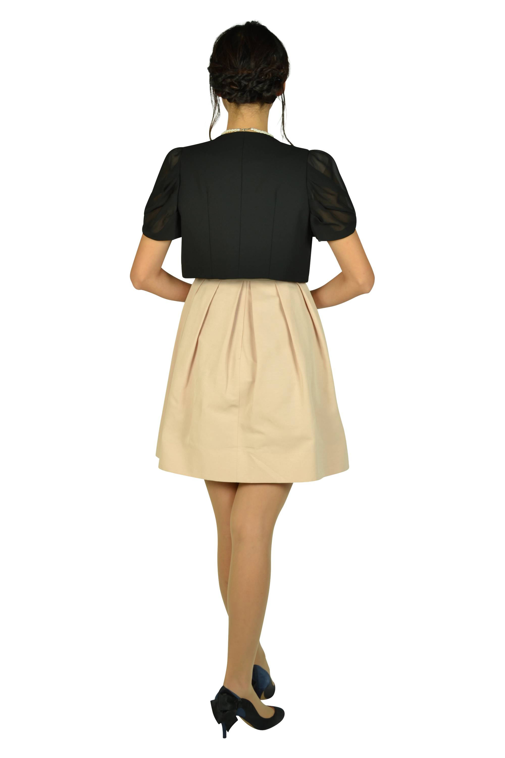 ハートシェイプドネックピンクドレスセット