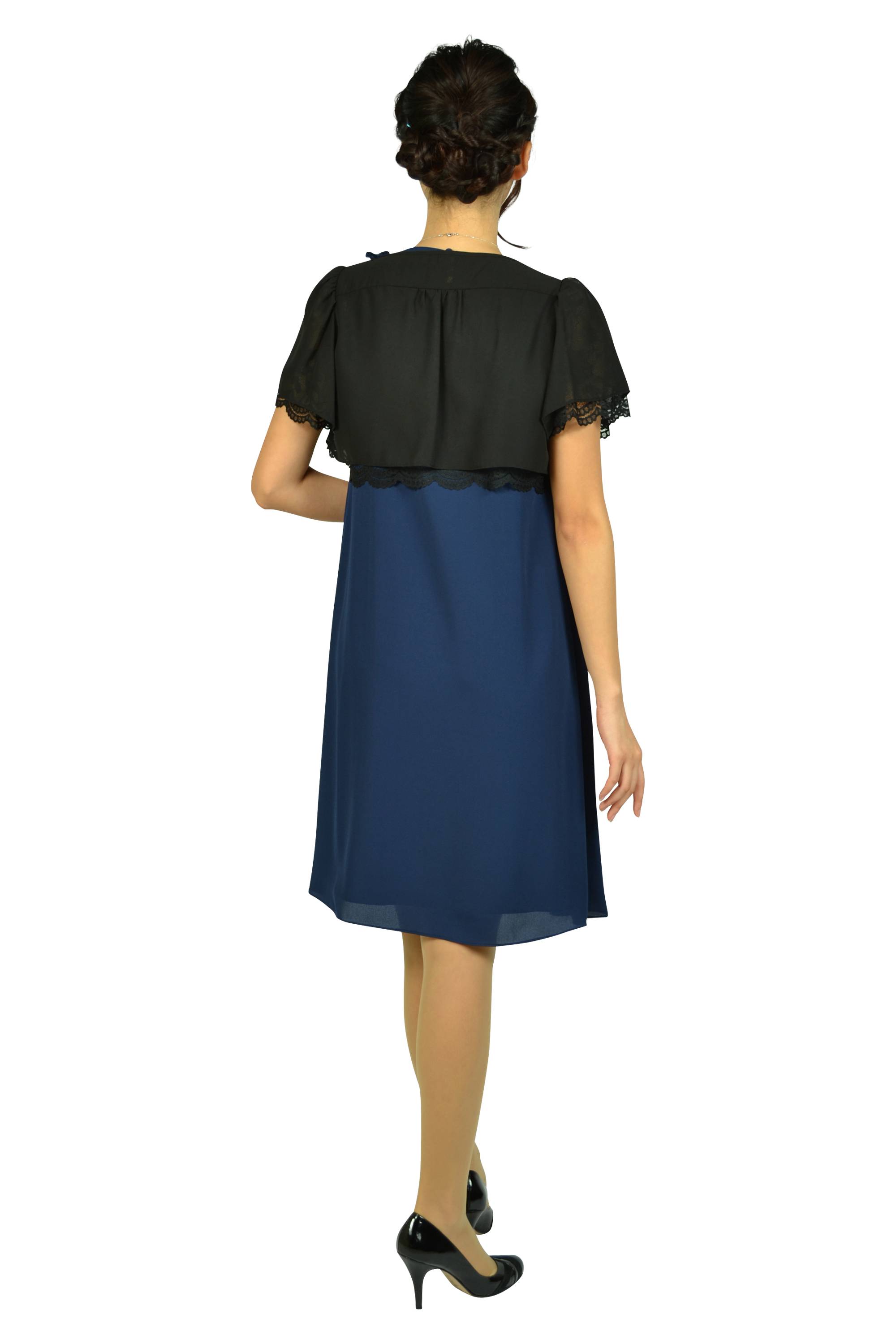 フラワーコサージュネイビードレスセット