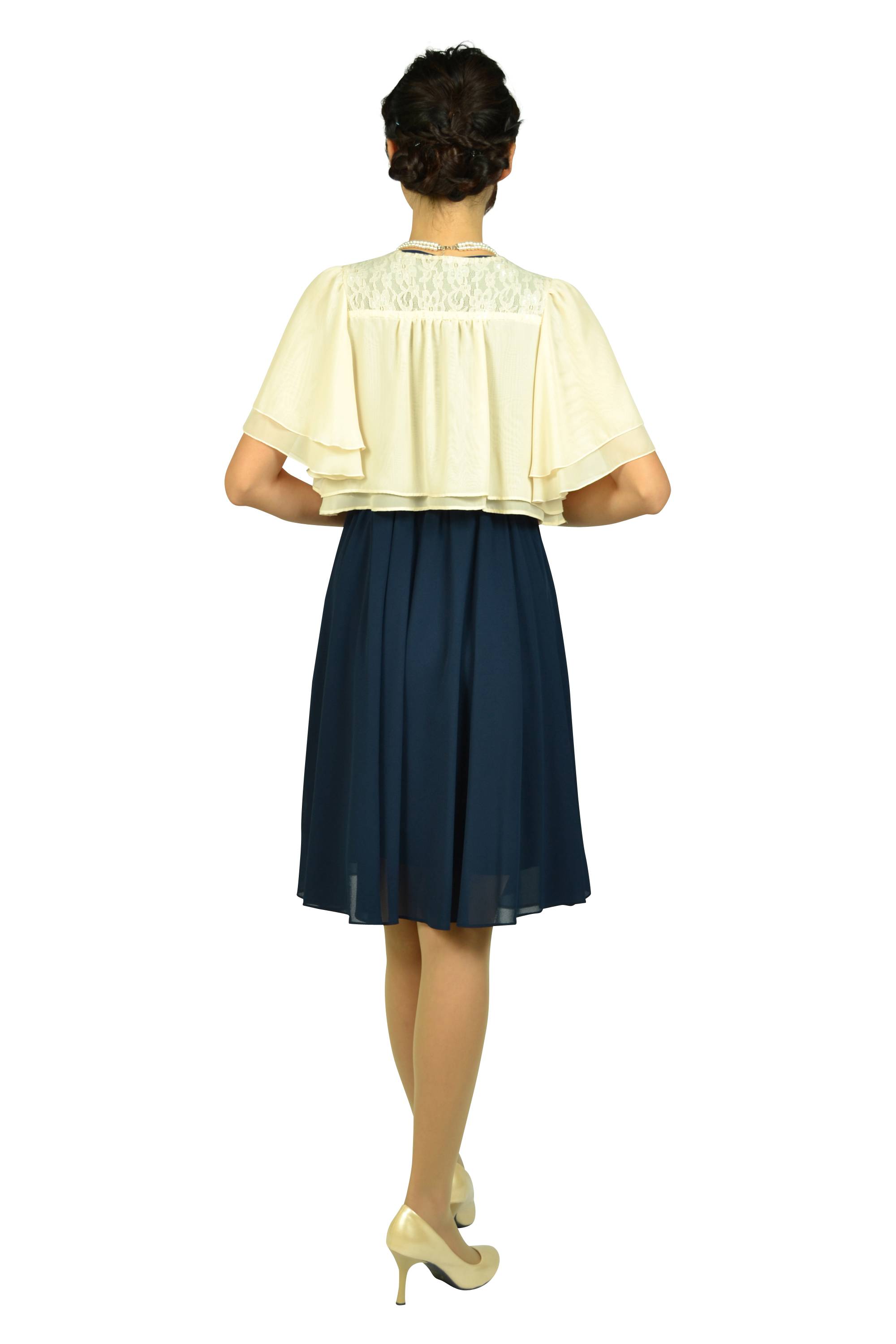 ウェストビジュシフォンネイビードレスセット