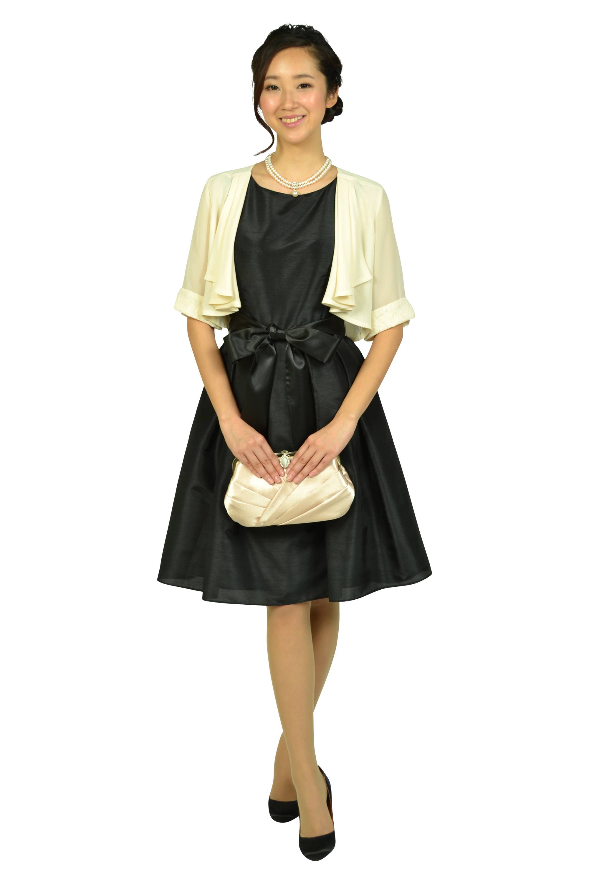 光沢ブラックシンプルドレスセット