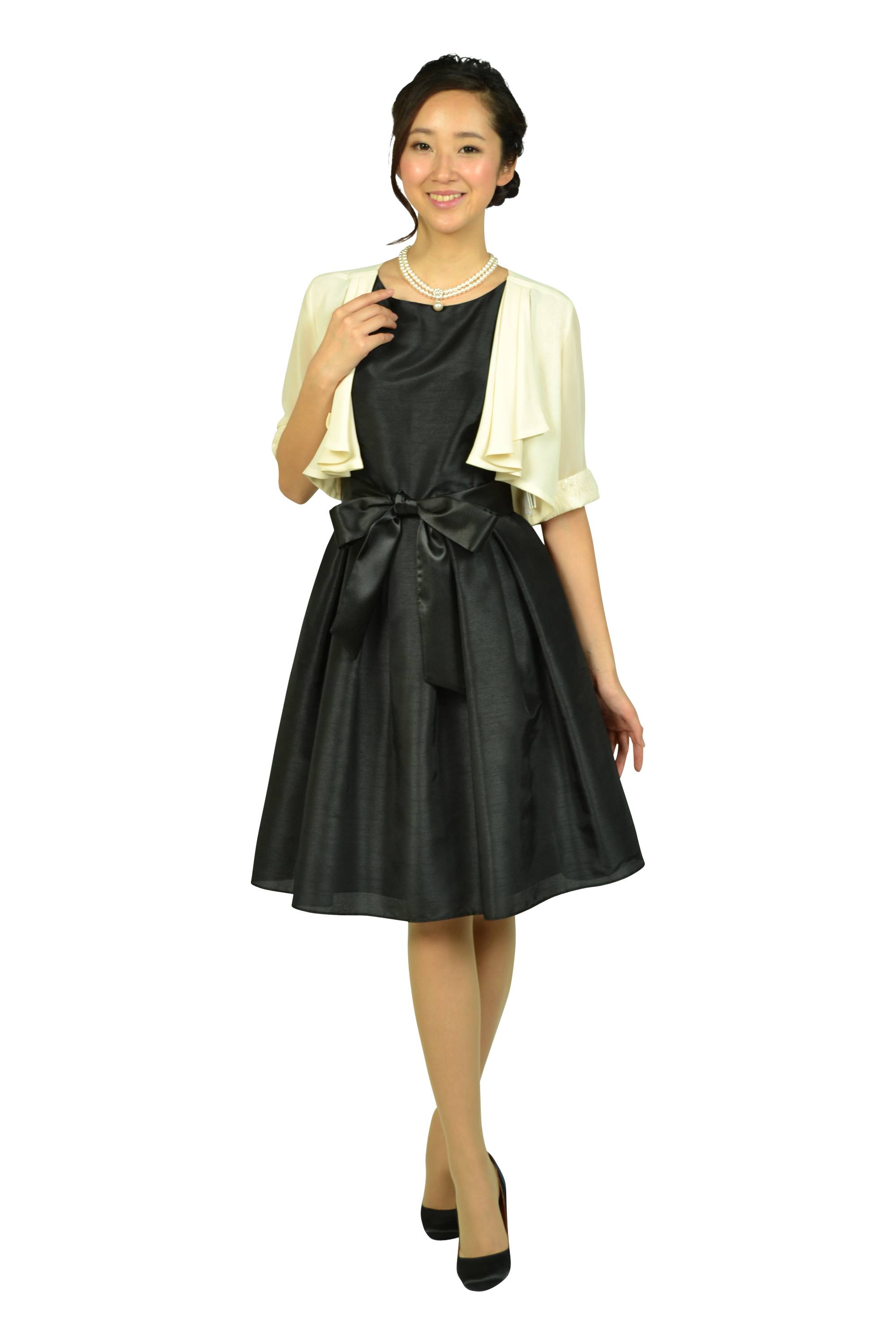 D&G サテン風ブラックドレス(膝丈) サイズ38 D&G サテン風ブラックドレス(膝丈) サイズ38