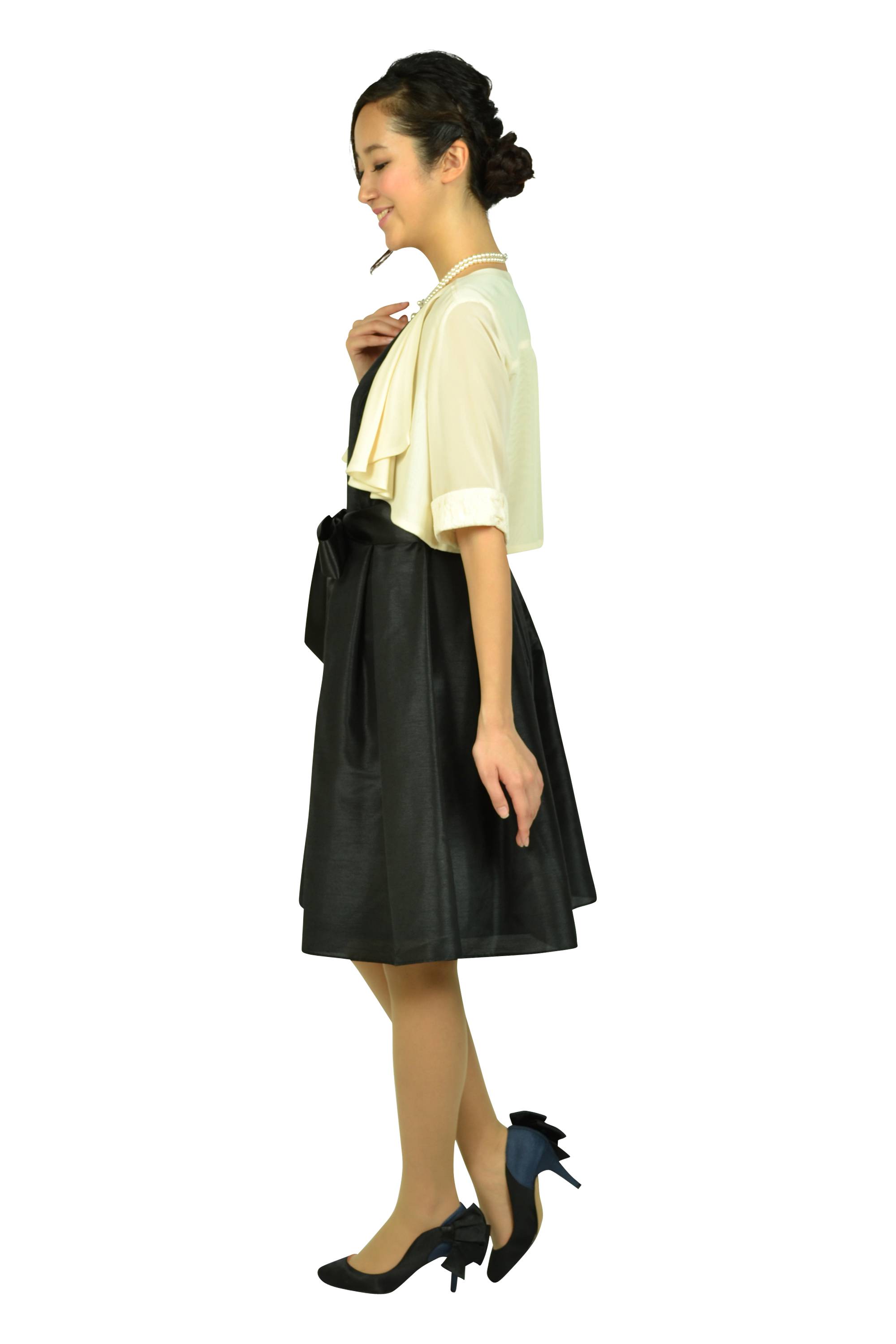 光沢ブラックシンプルドレスセット