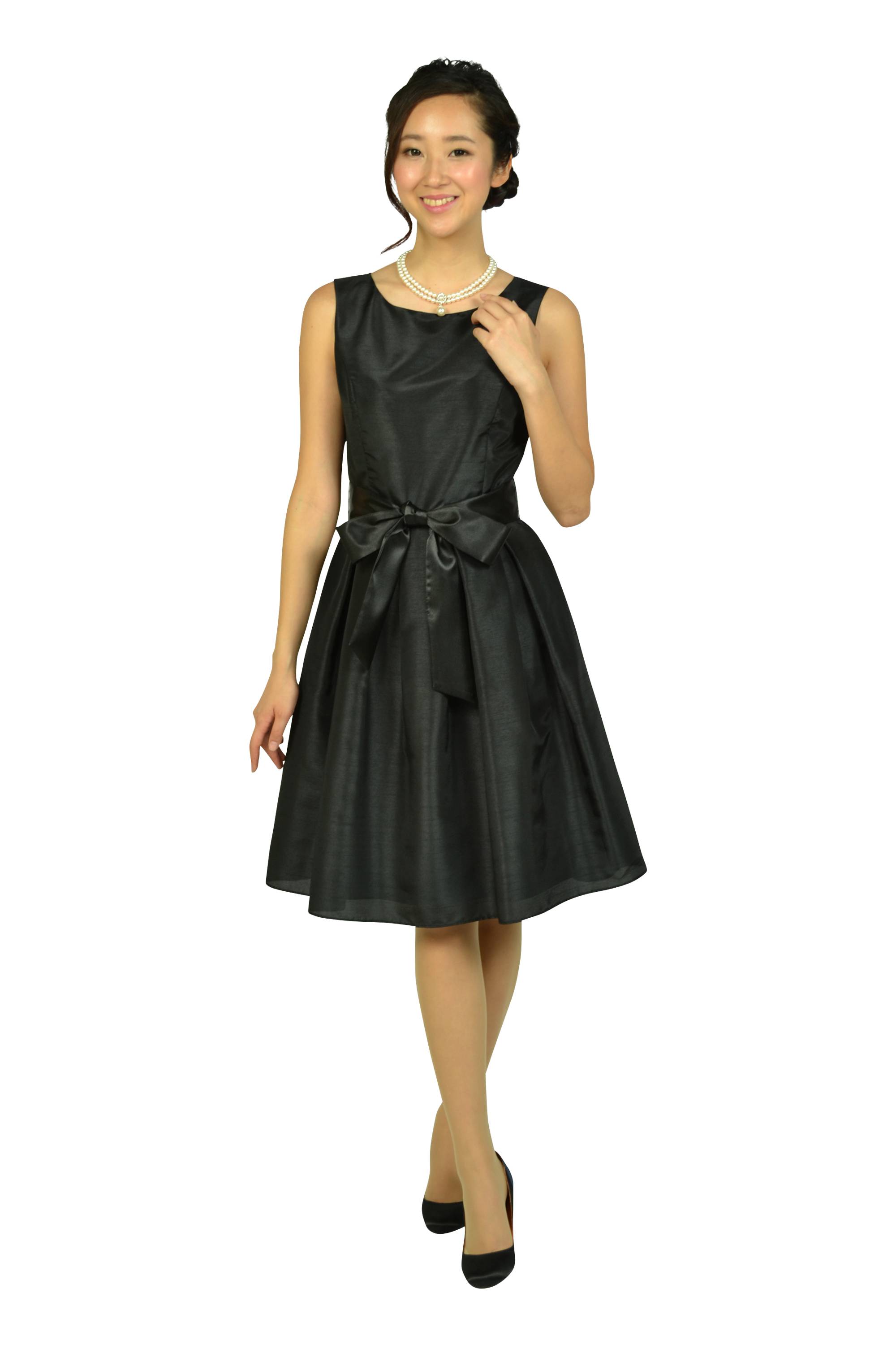 光沢ブラックシンプルドレスセット