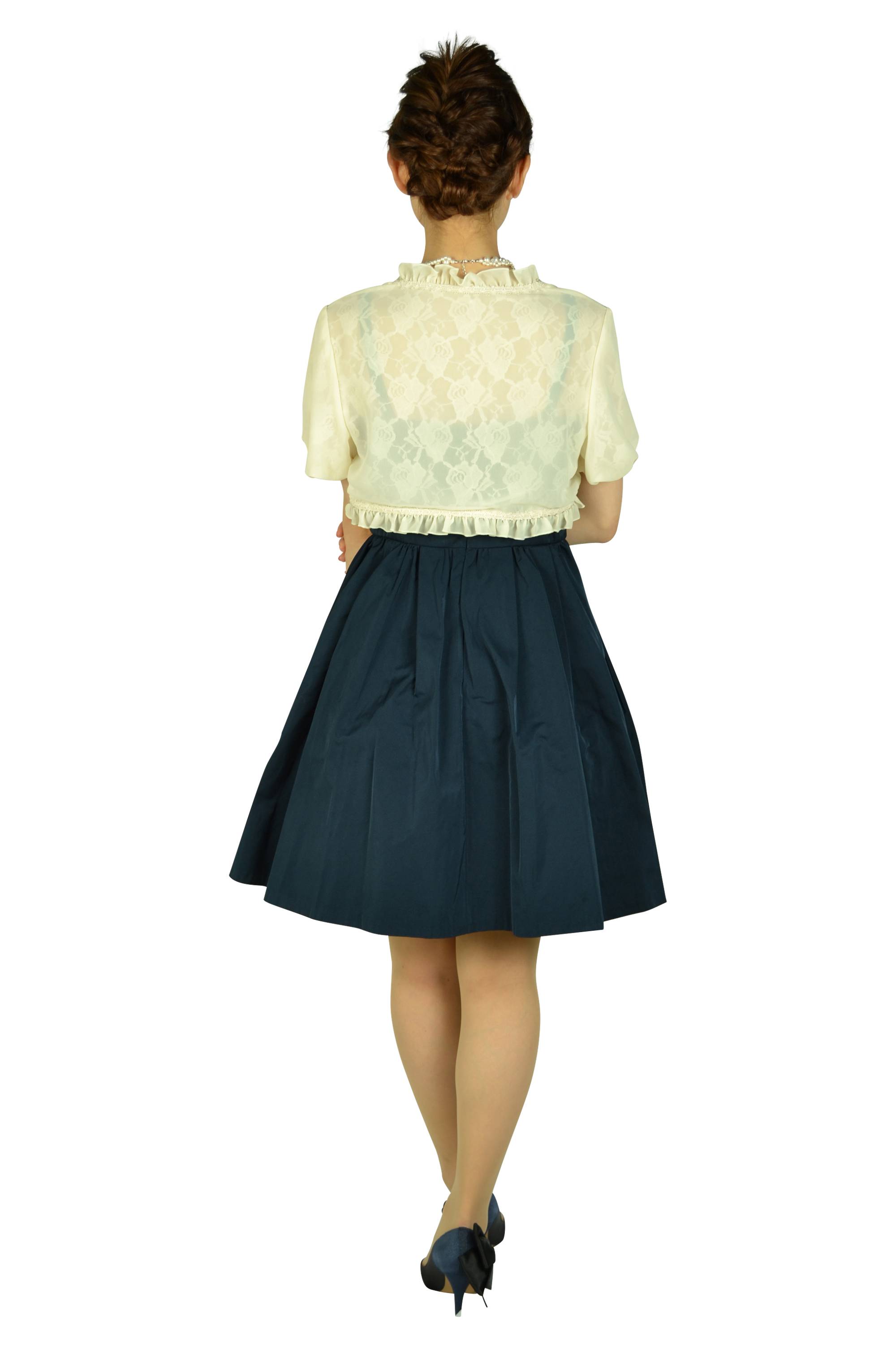 ネイビーリボンフレアドレスセット