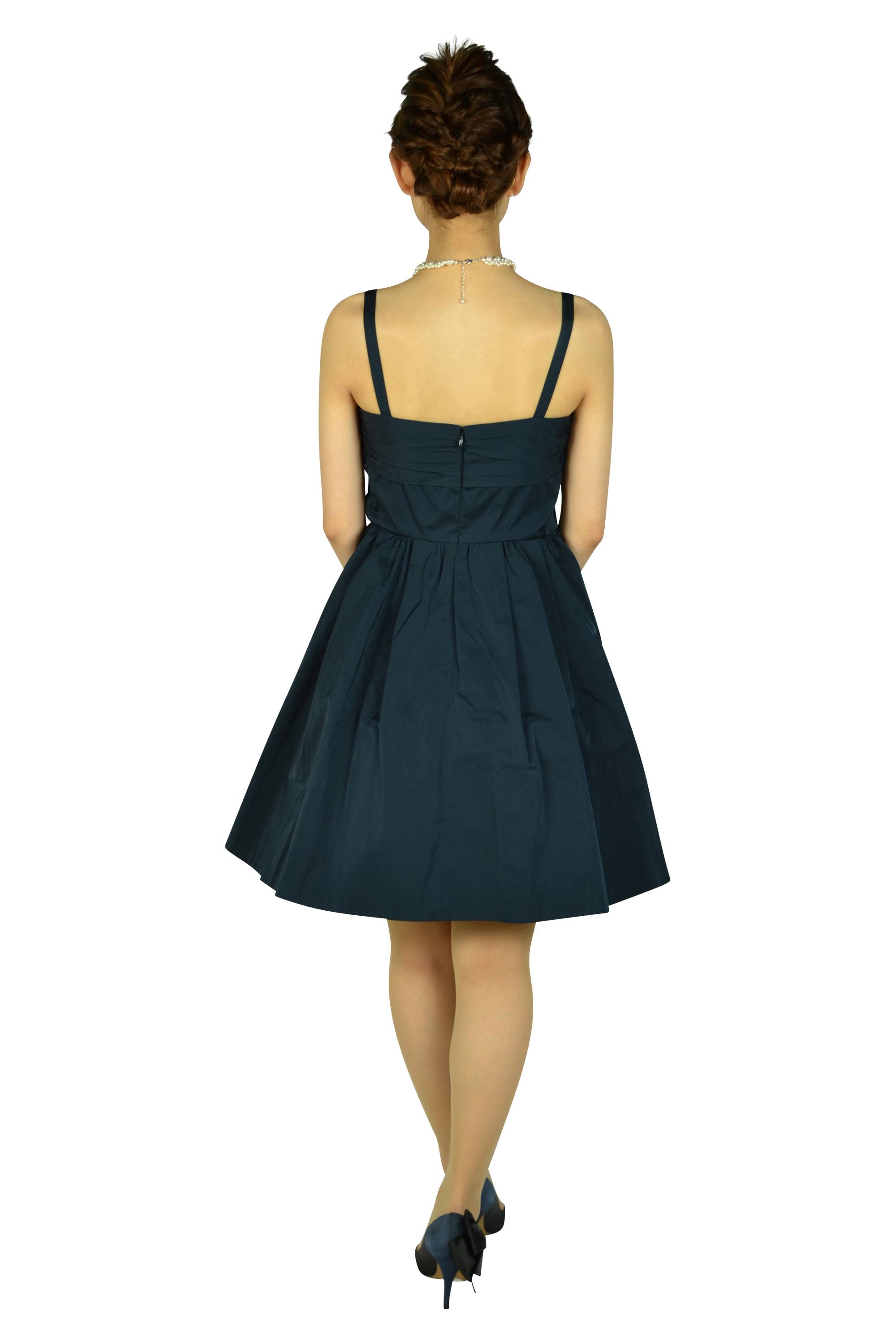 ネイビーリボンフレアドレスセット