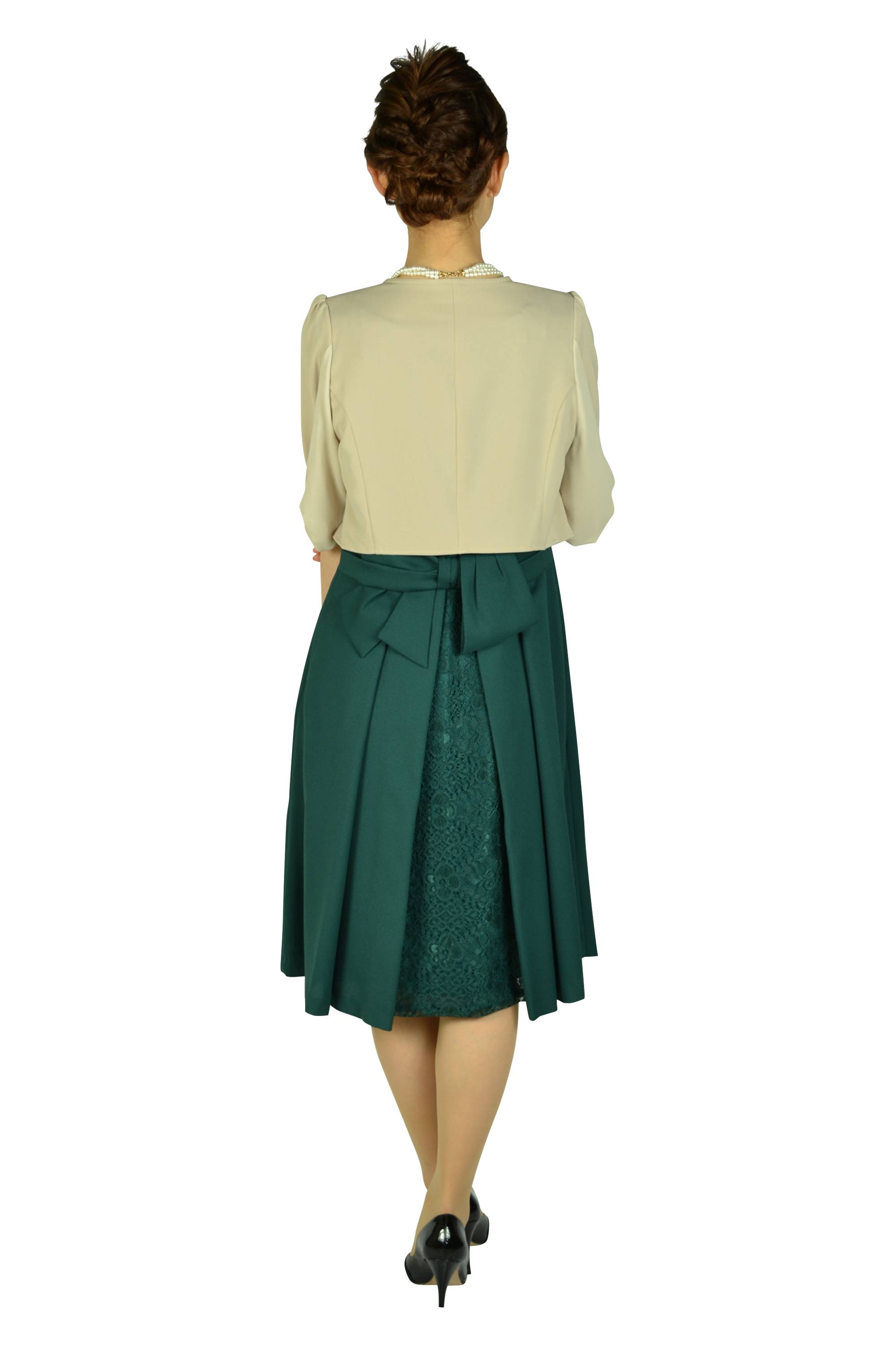 シンプルグリーンドレスセット