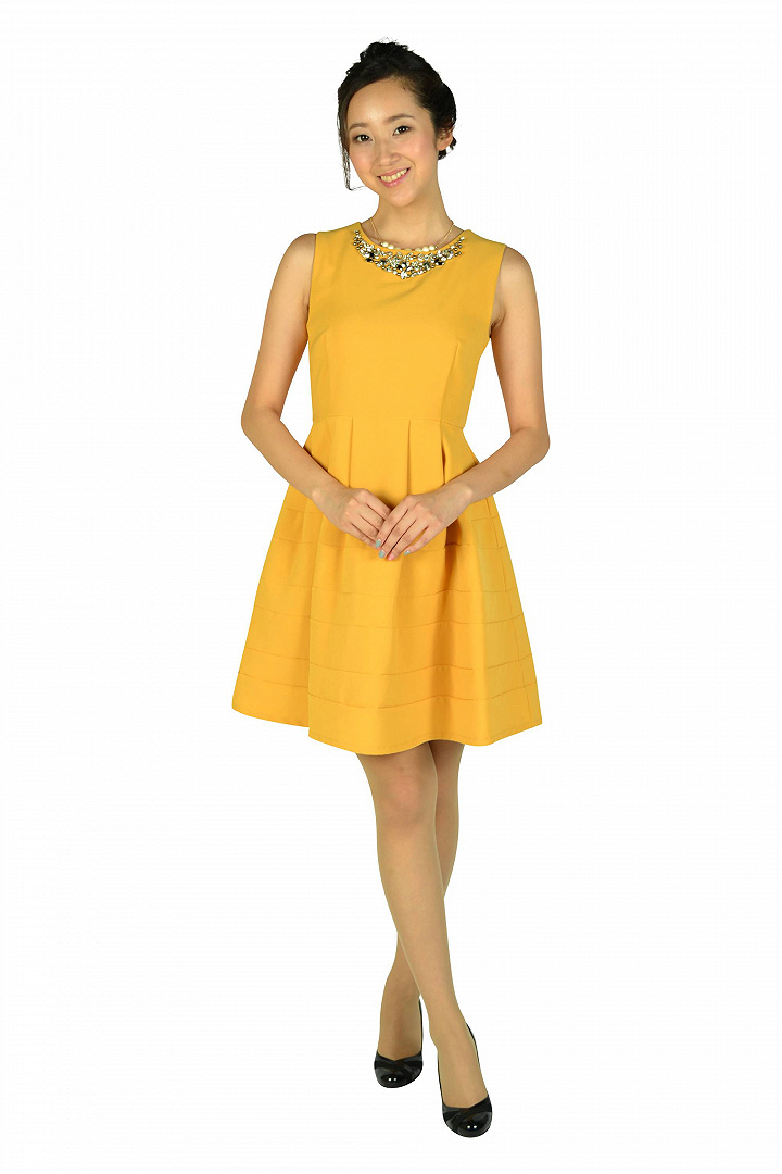 豪華ビジュマスタードドレスセット