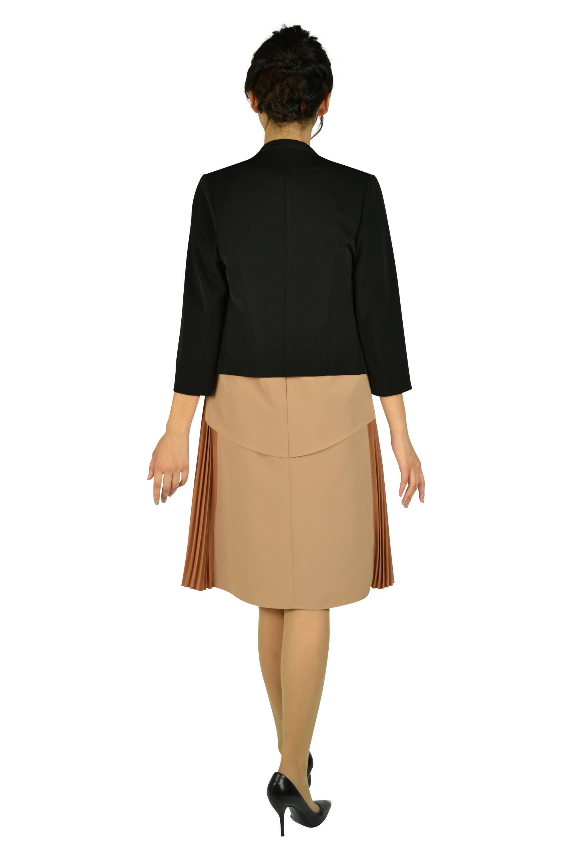 プリーツサイドモカドレスセット