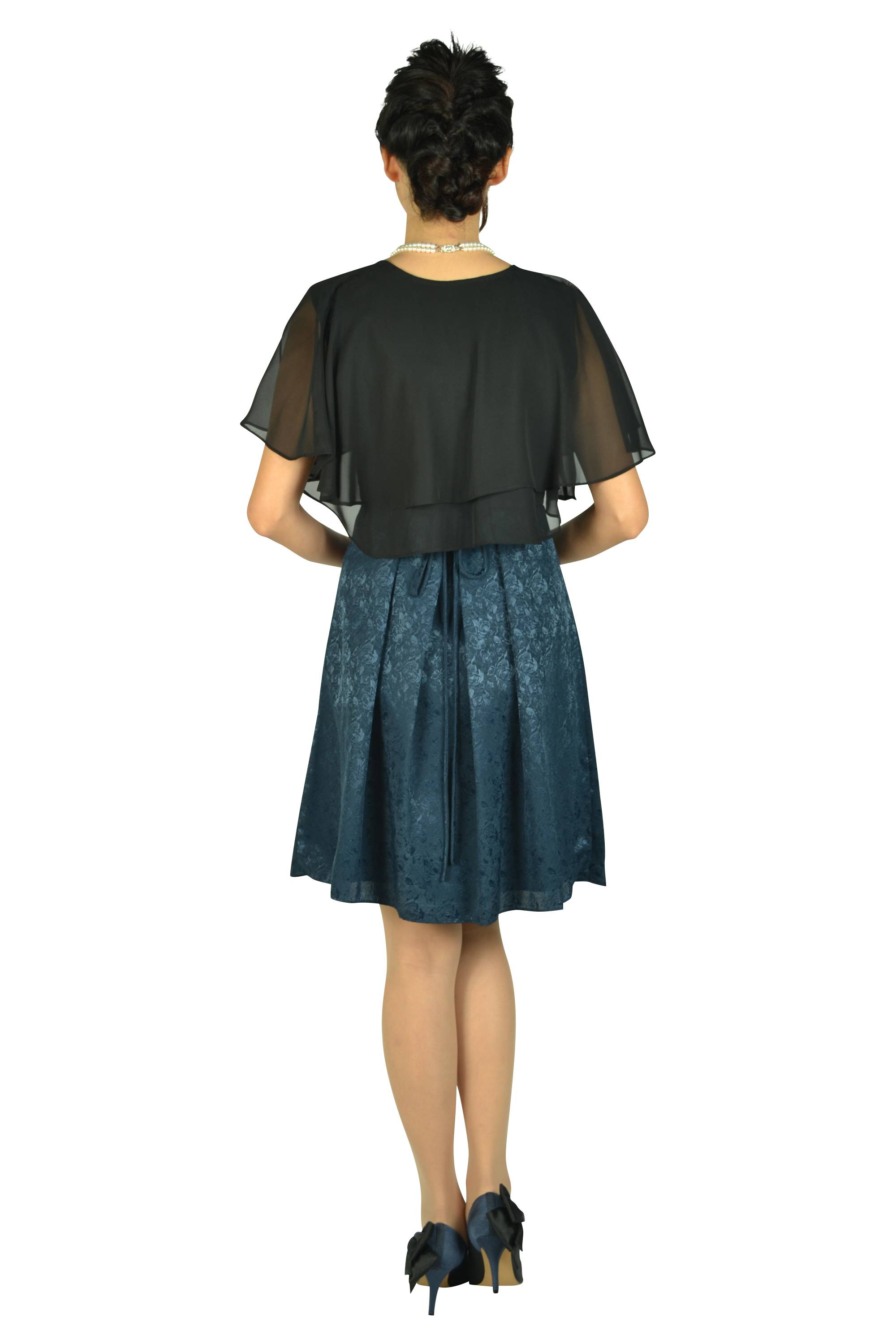 薔薇デザインネイビードレスセット