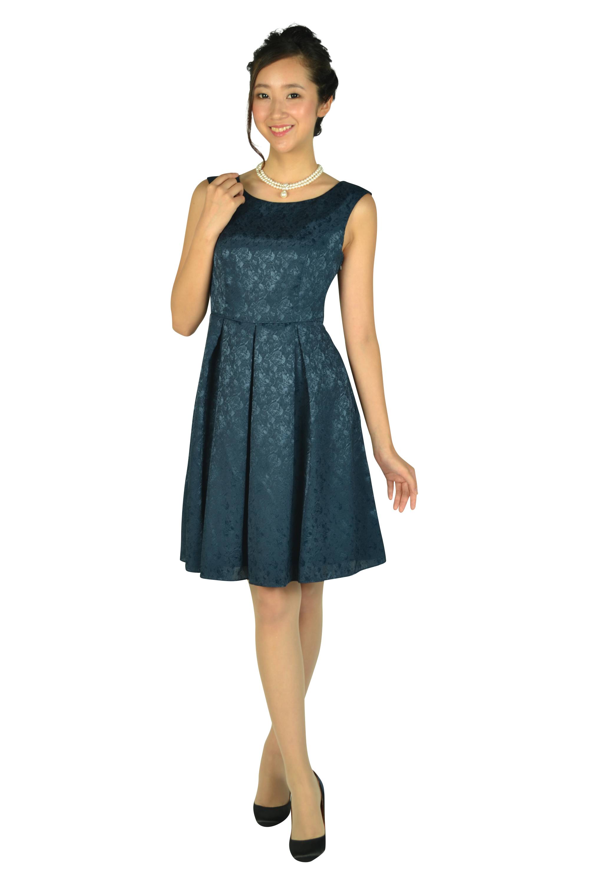 薔薇デザインネイビードレスセット