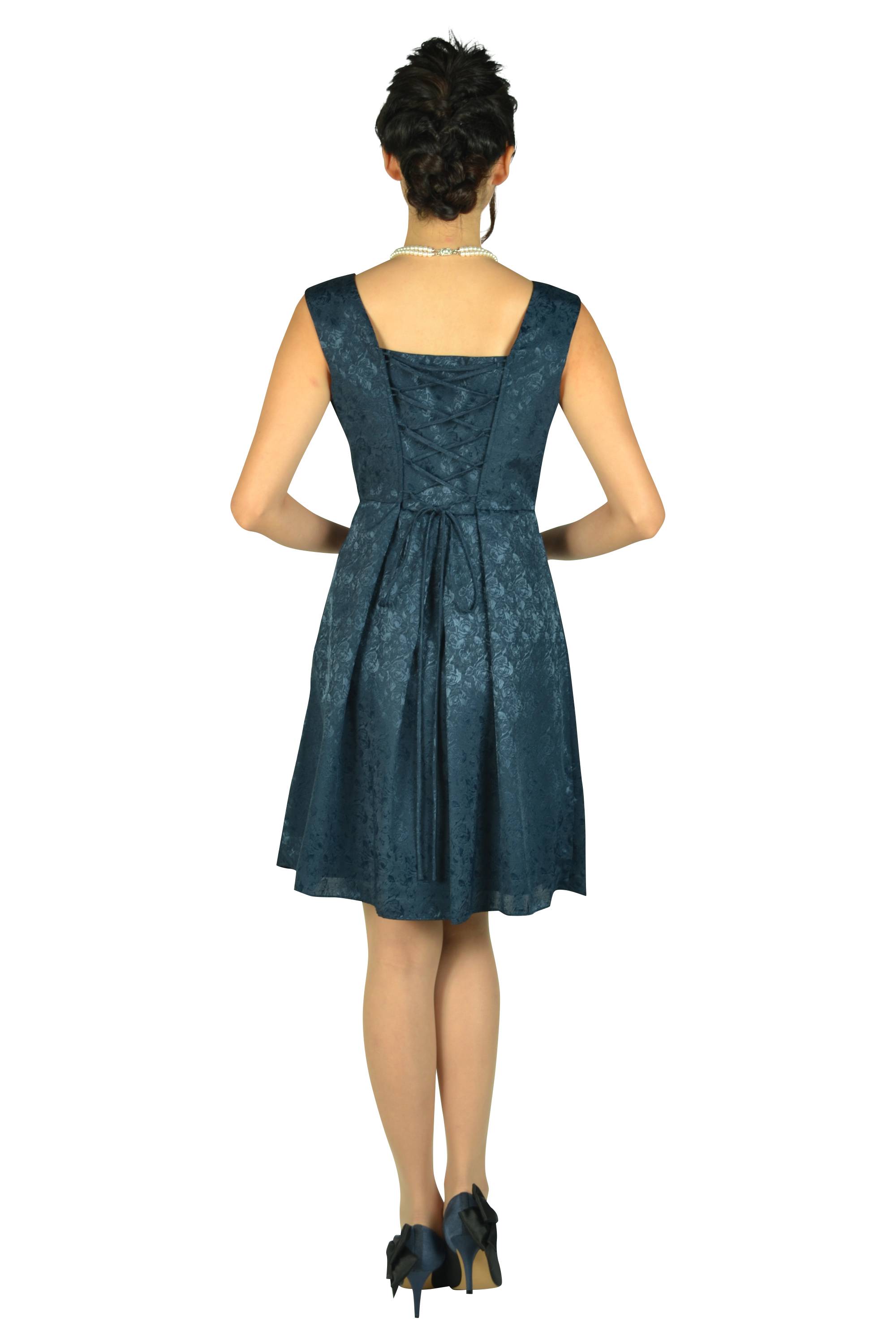 薔薇デザインネイビードレスセット